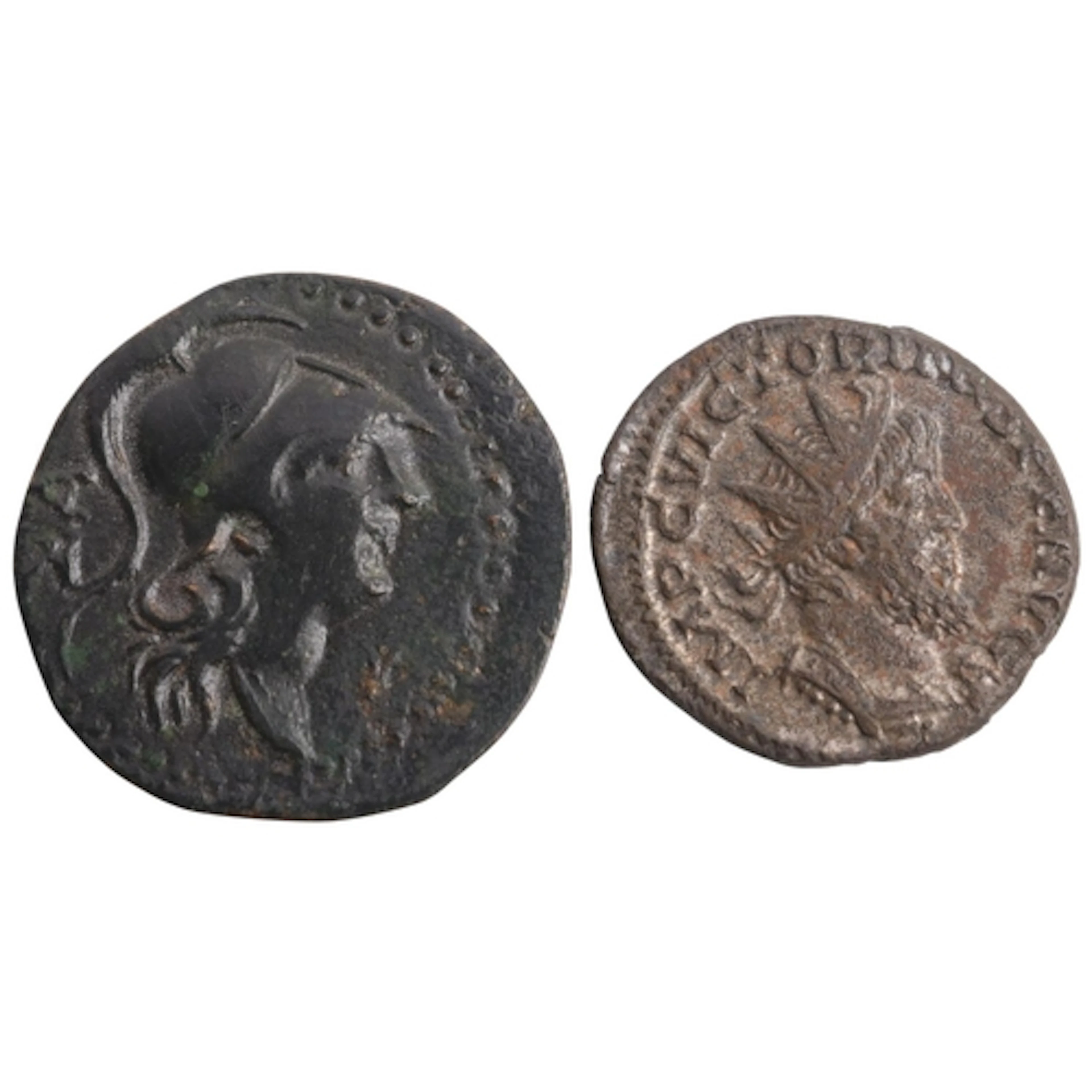 An Ancient bronze coin probably Greek (from modern Turkey), ...