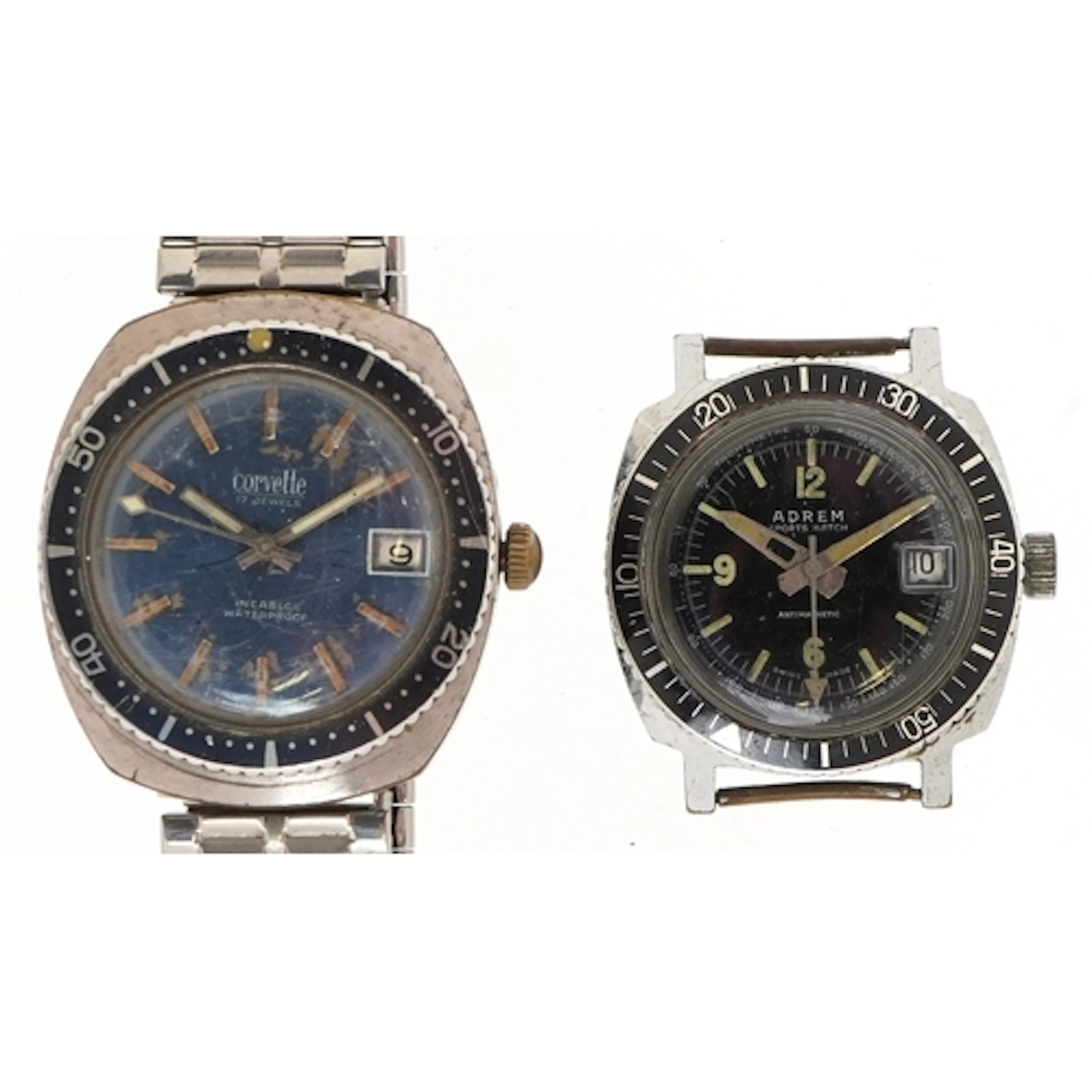 Two vintage gentlemen's wristwatches with date apertures com...