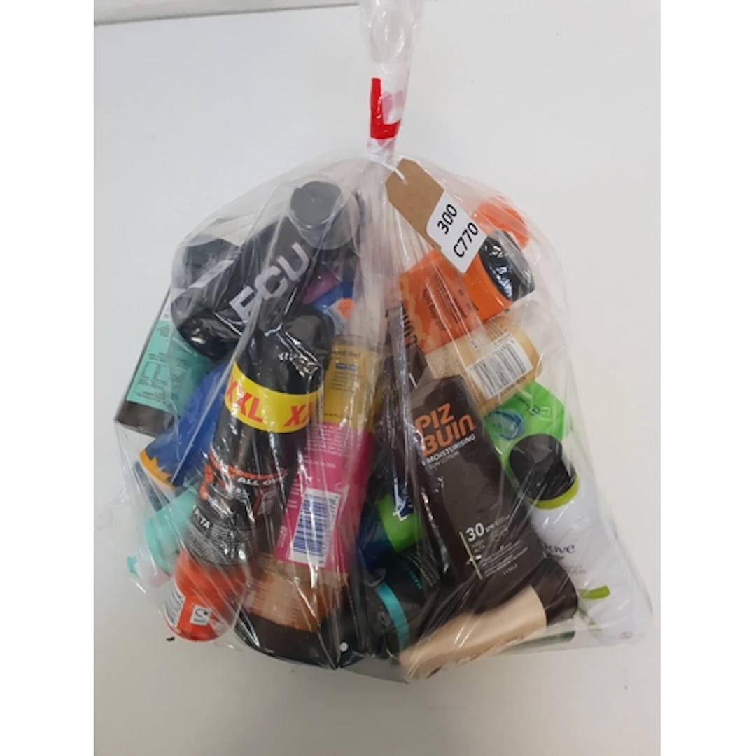 ONE BAG OF USED COSMETICS Including Hawaiian Tropic, Pisbur...