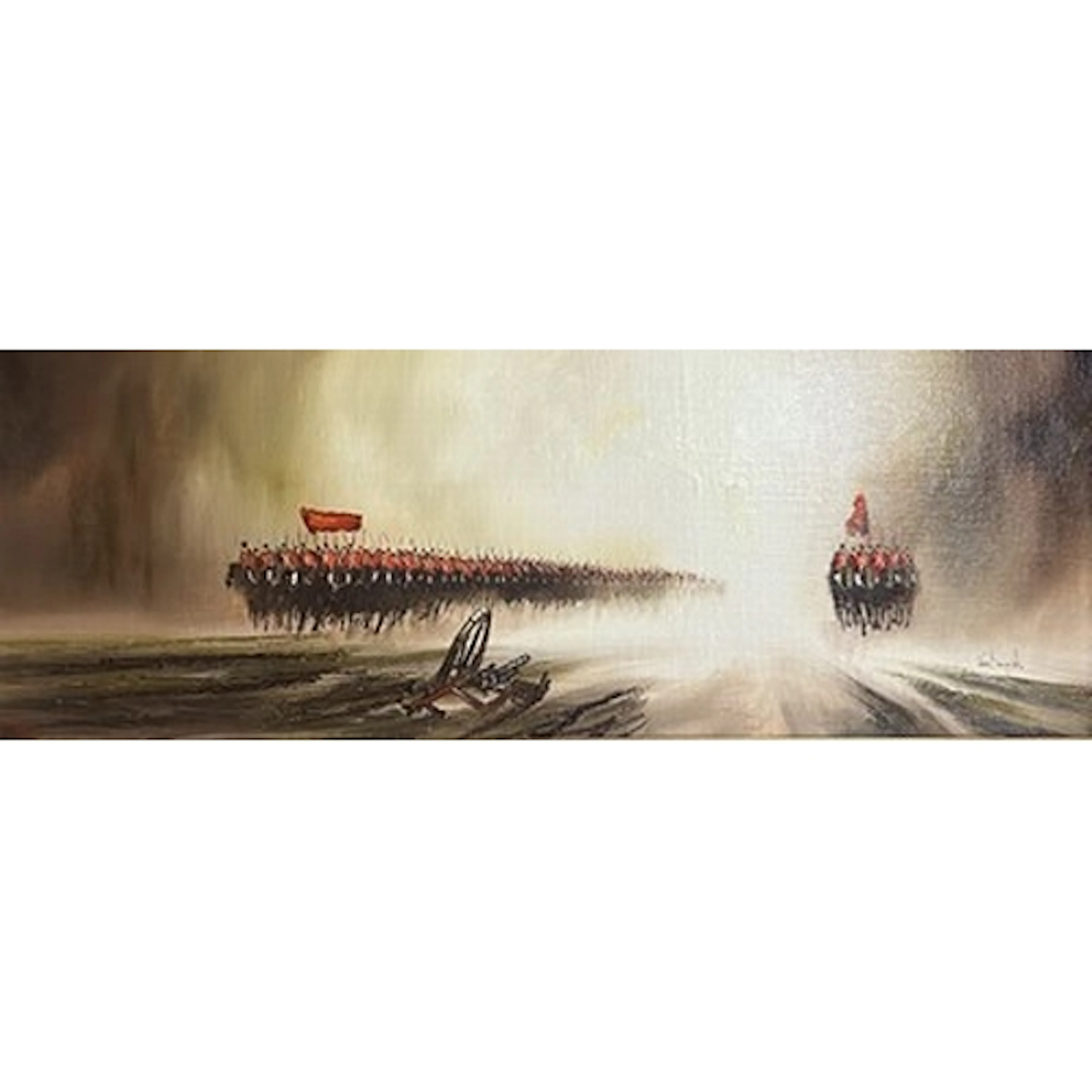 John Bampfield (British, b.1947) Cavalry Lines Oil on canva...