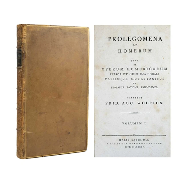 Friedrich August Wolf (1759–1824) Prolegomena ad Homerum, si...