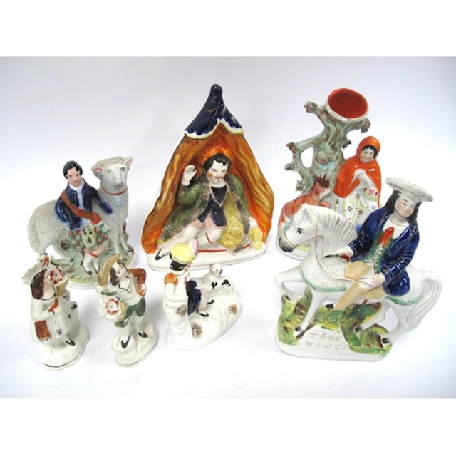 XIX Century Staffordshire Flatback Figure Groups, including ...