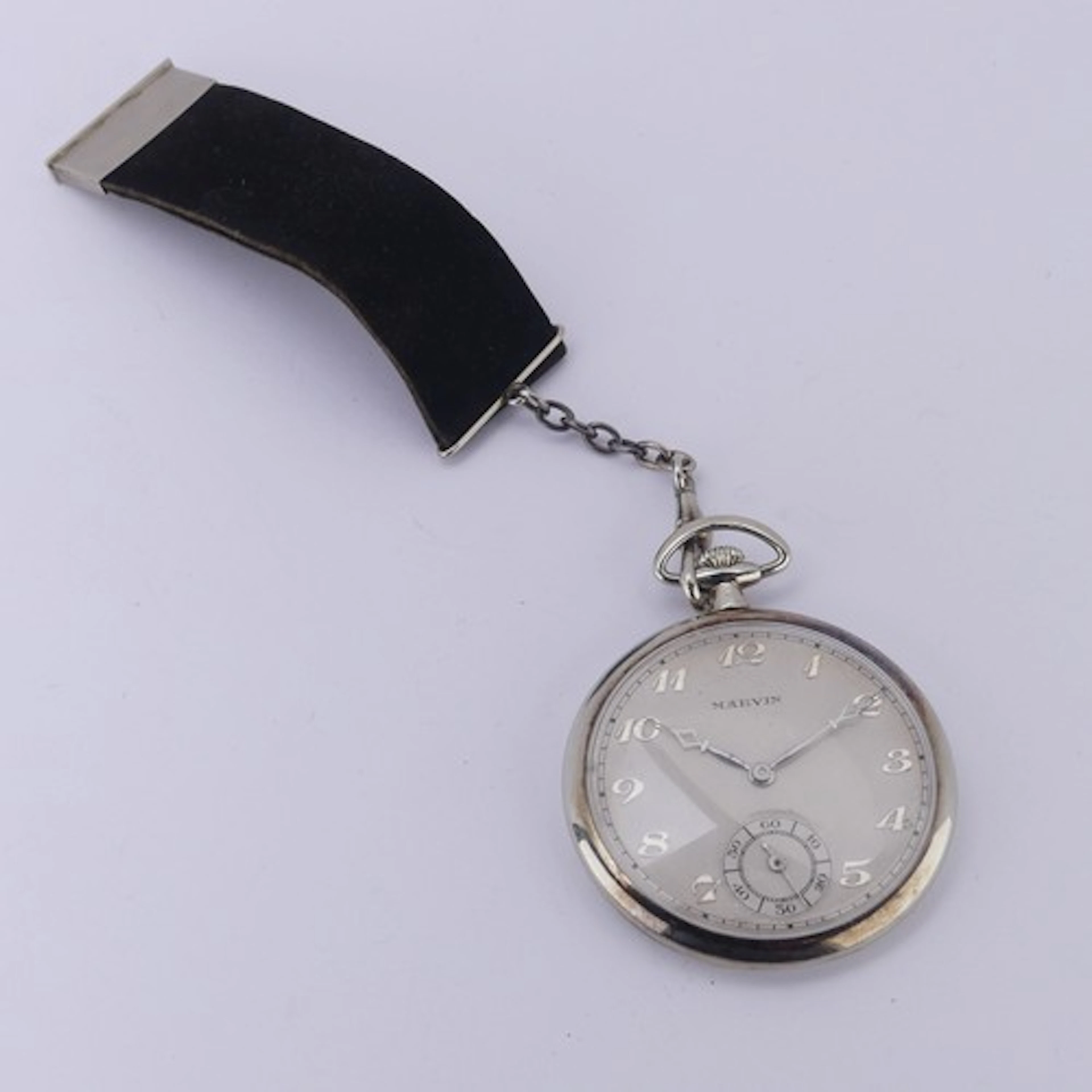 An 18ct white gold open-faced Marvin Pocket Watch, the signe...