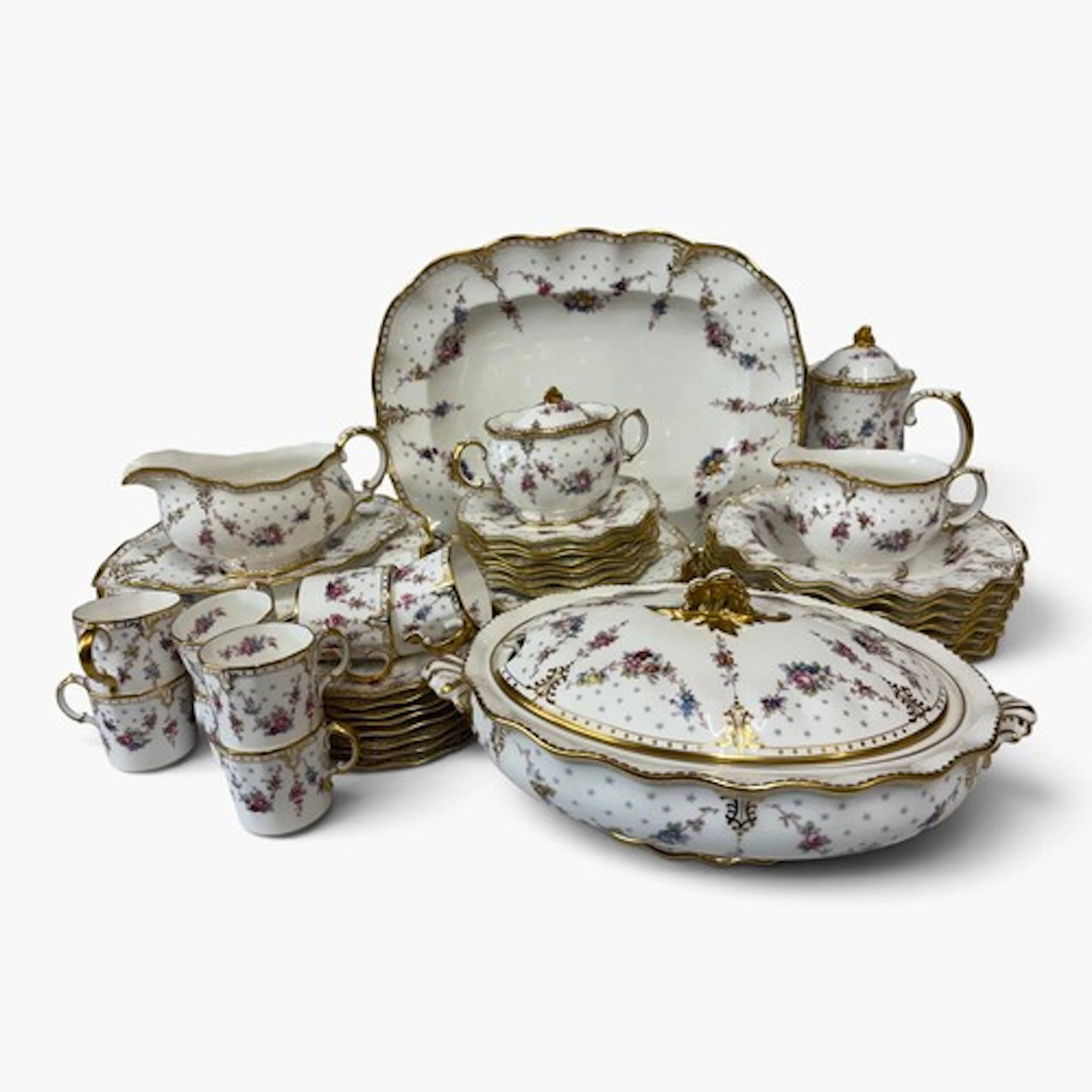 Royal Crown Derby 'Royal Antoinette' pattern eight place se...