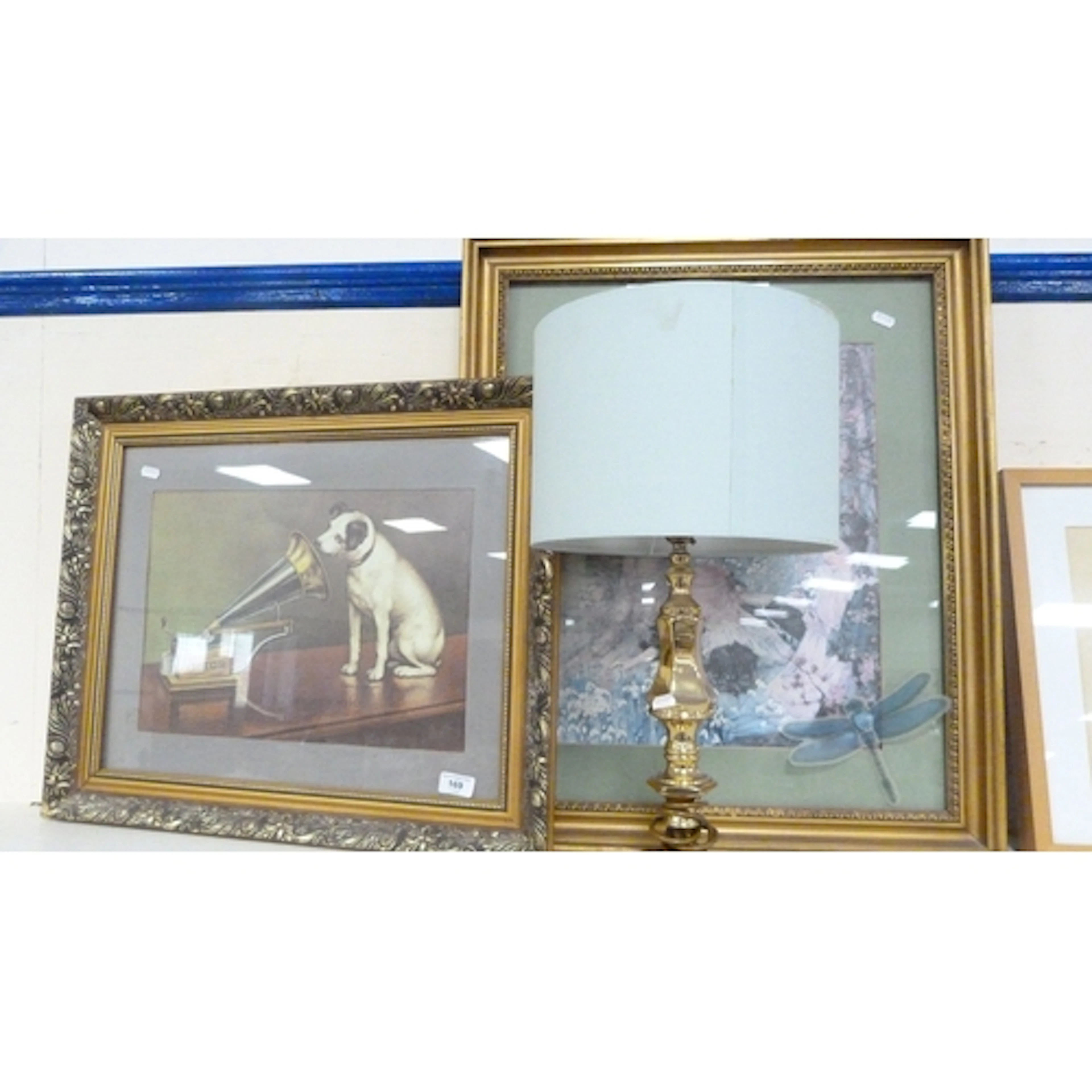 Framed print of 'Victor, His Master's Voice', another print ...
