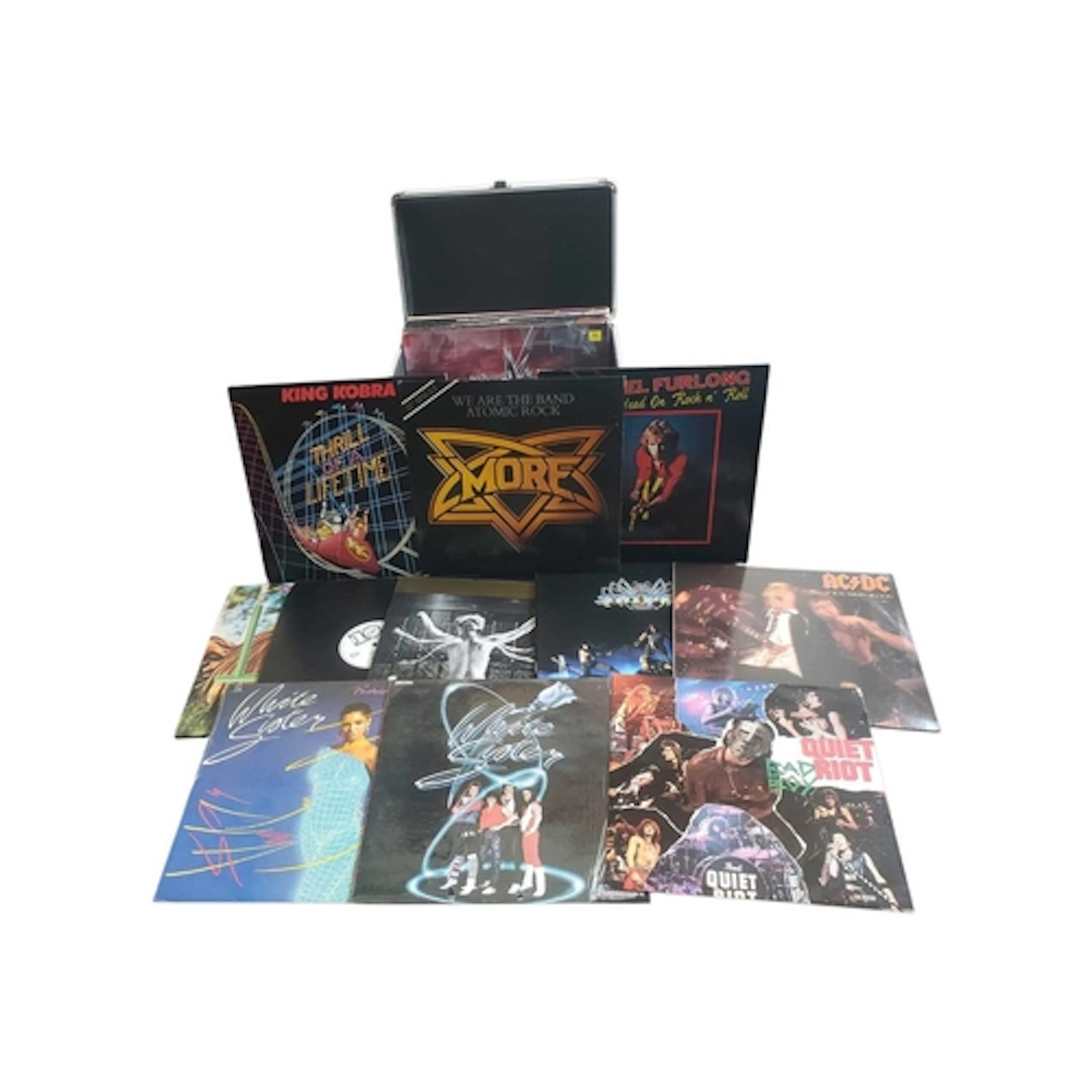 Collection of late 20th century heavy metal LP vinyl records...