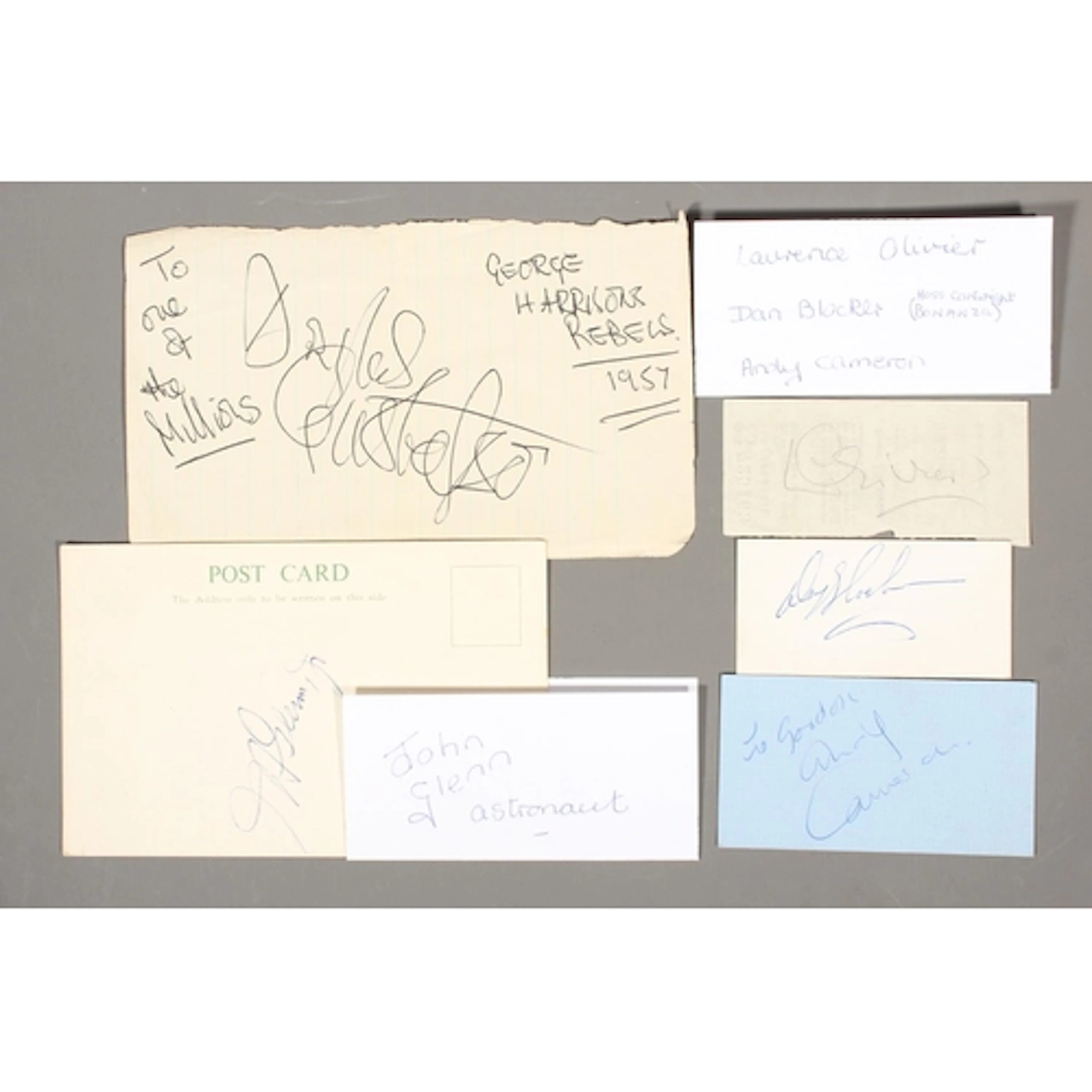 Autograph book containing signatures from mainly the 1960's ...