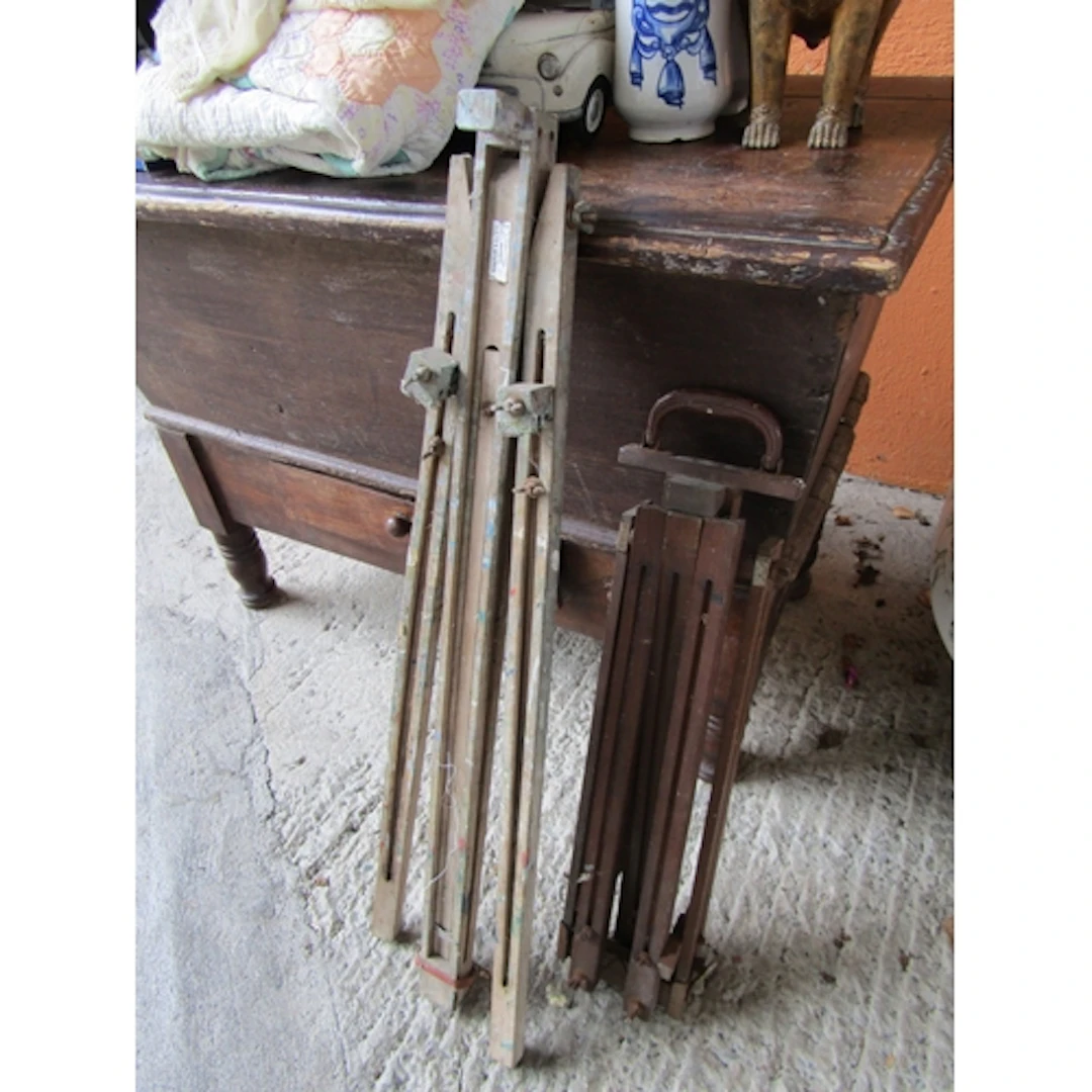 Two Artists Easels One Vintage One Edwardian Good Quality