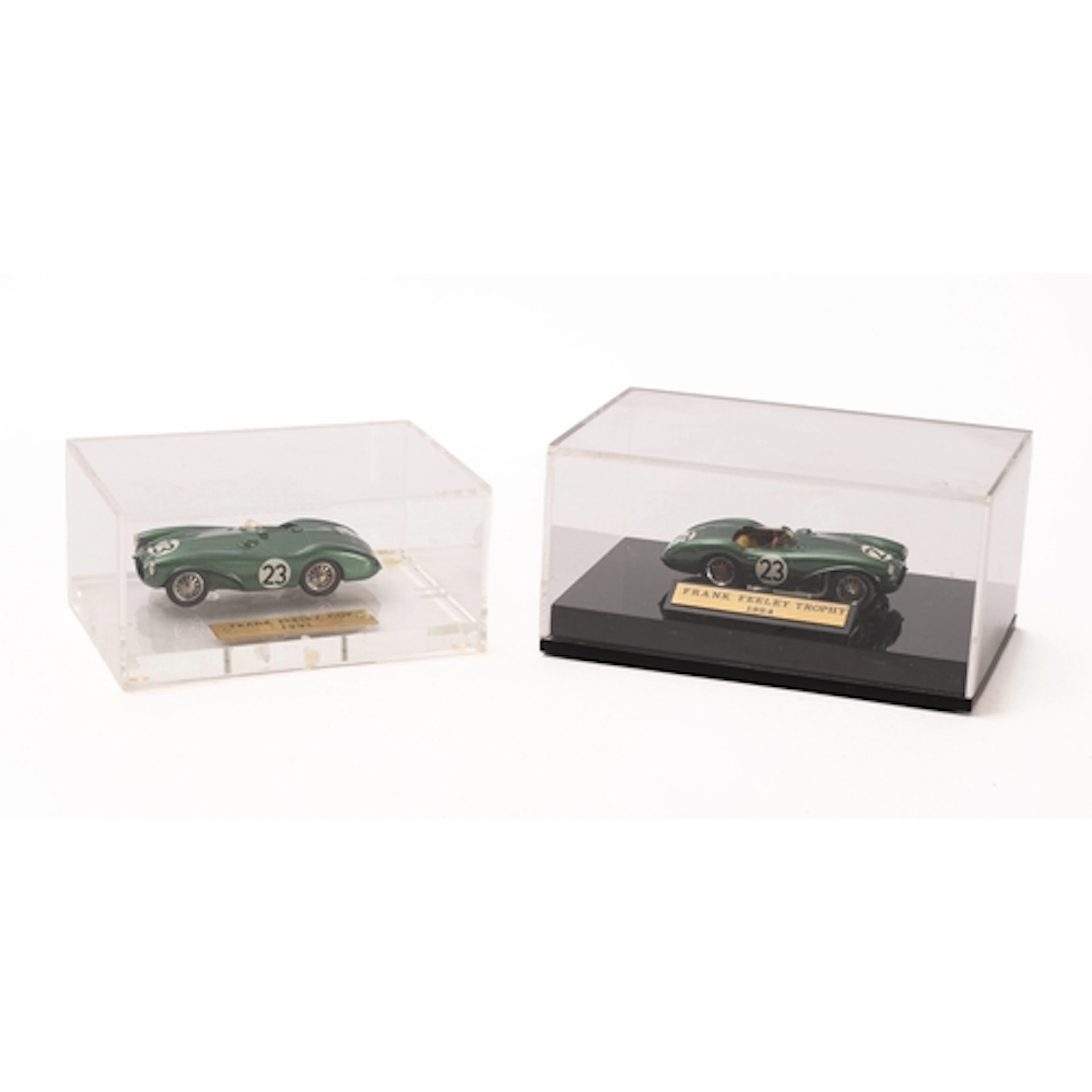 Two 1/43rd scale built white metal Aston martin DB models, B...
