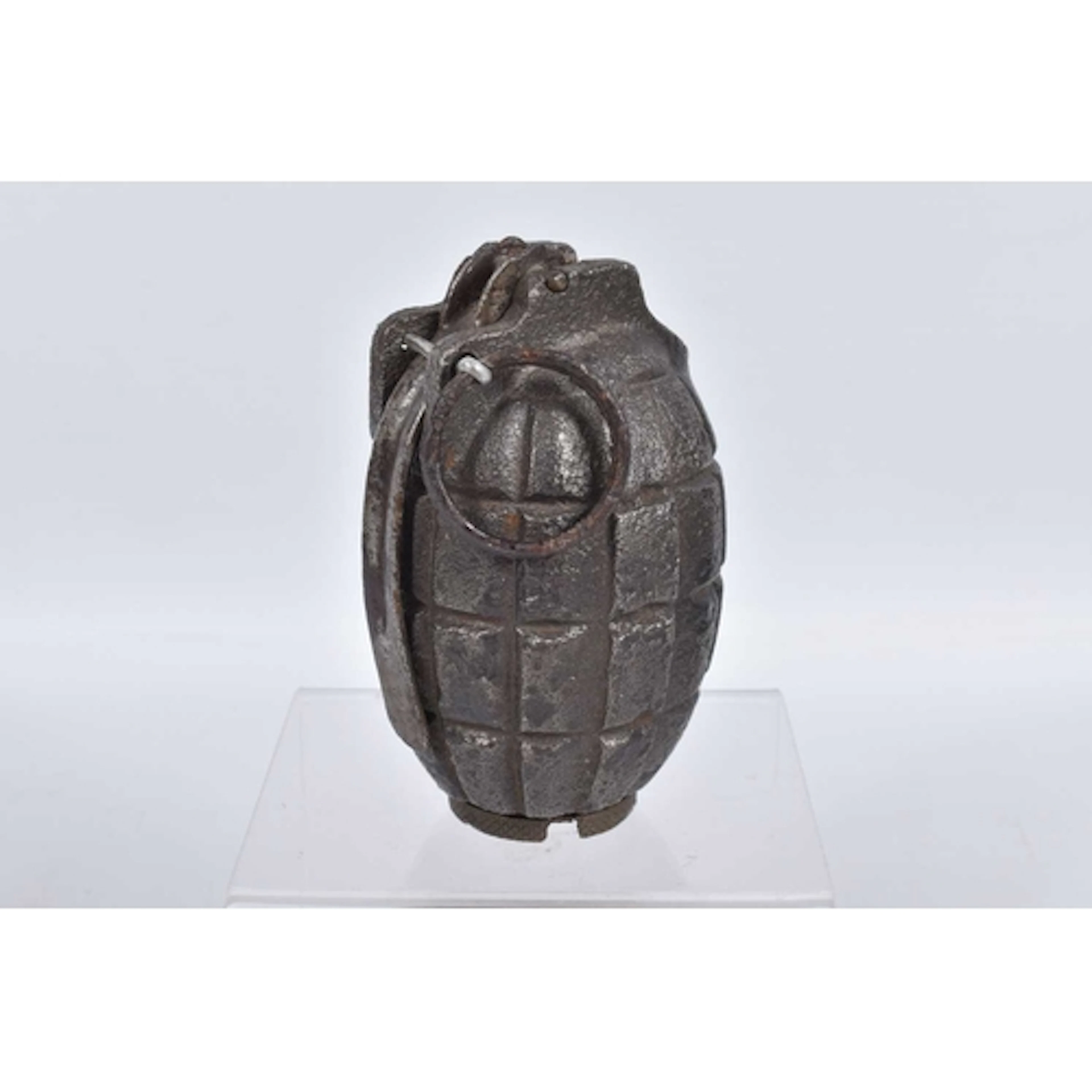 AN INERT WORLD WAR MILLS GRENADE, this is in good condition,...