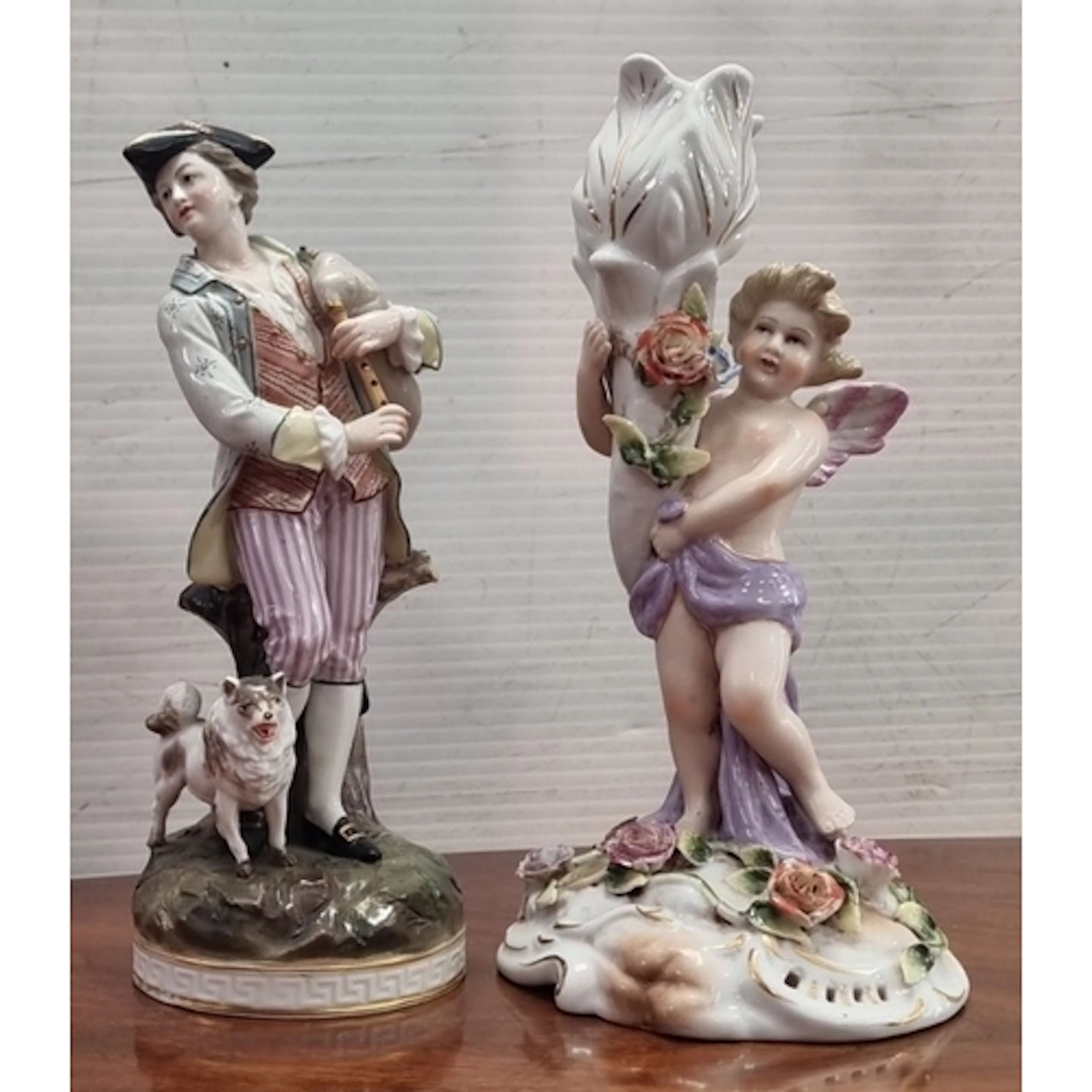 Lot of 2x Two Continental porcelain figure groups, comprisin...