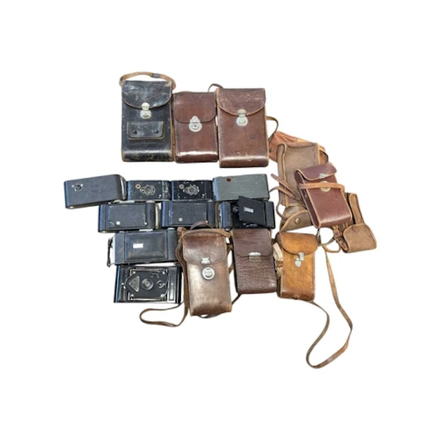 A large collection of 20th century folding cameras. The coll...