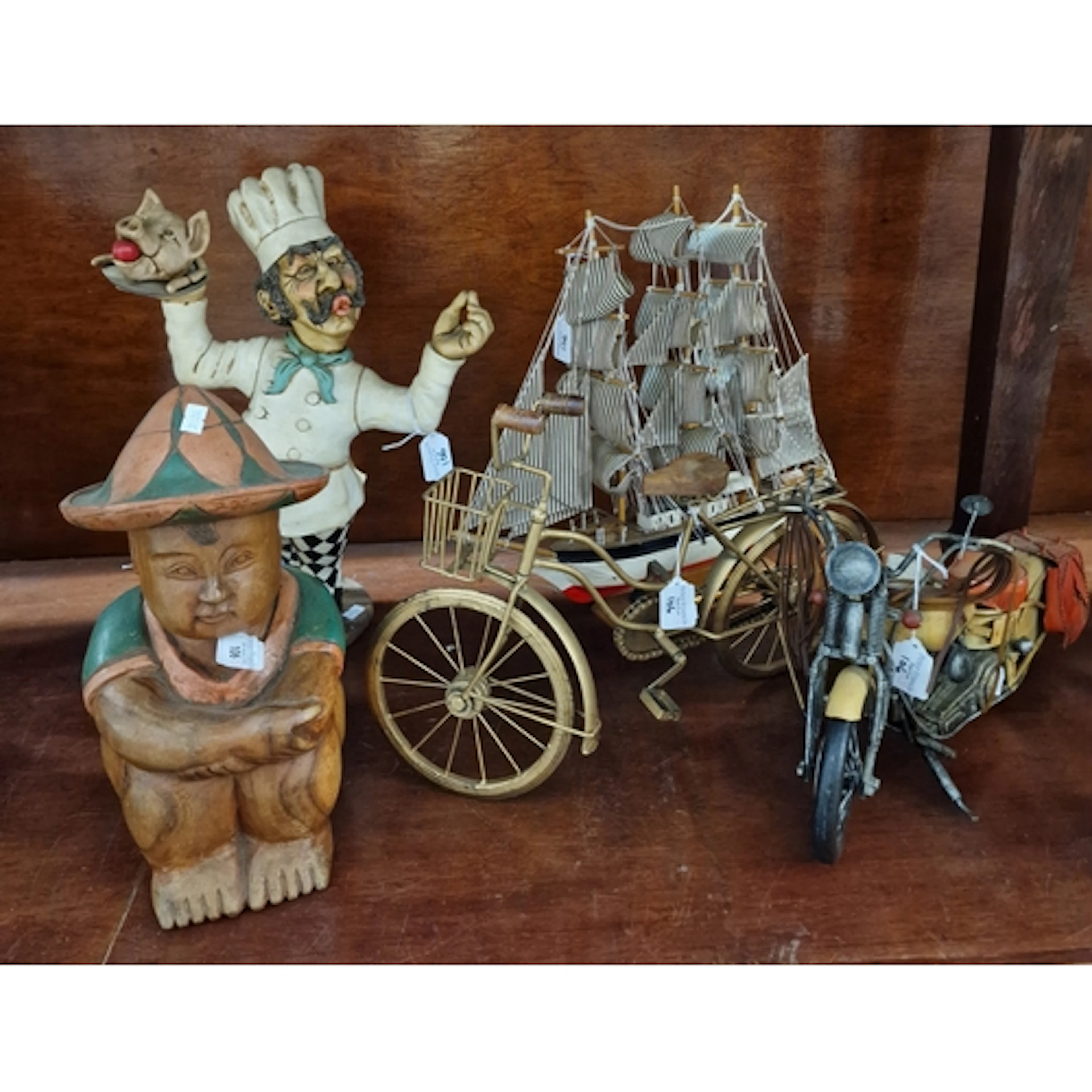 Collection of vintage style items to include: study of a boa...