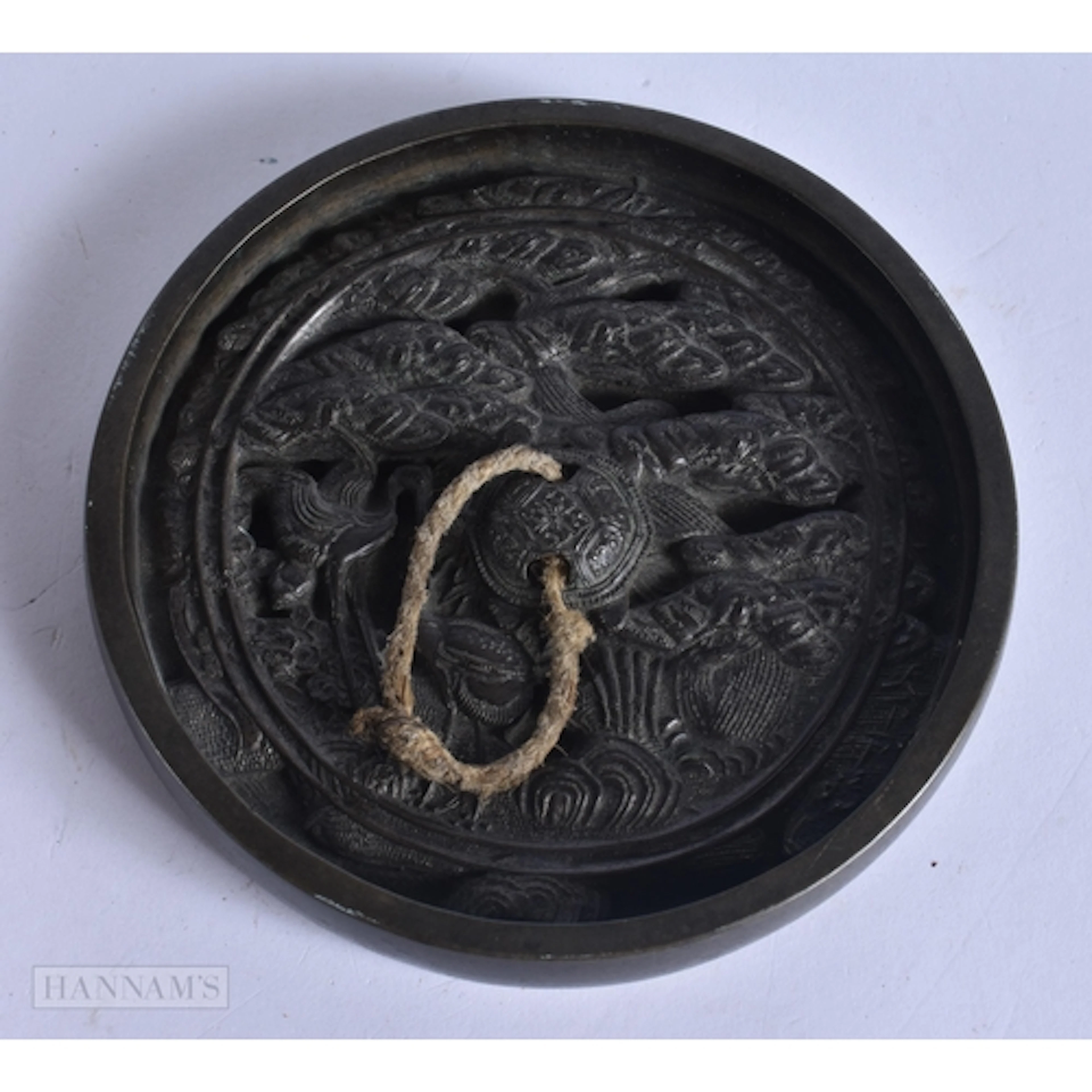 AN EARLY JAPANESE EDO PERIOD BRONZE KAGAMI HAND MIRROR decor...