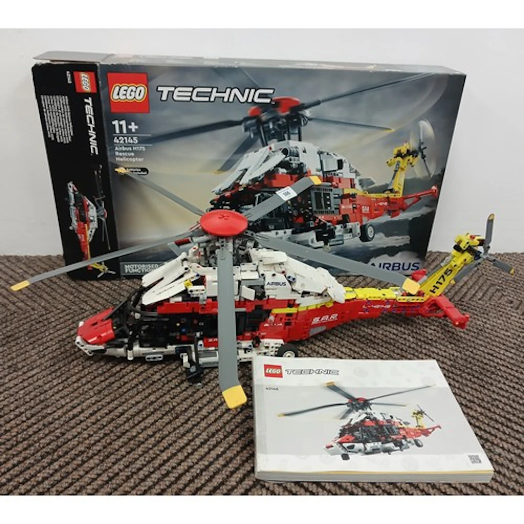 Lego Technic air bus H175 Rescue Helicopter (built) with man...
