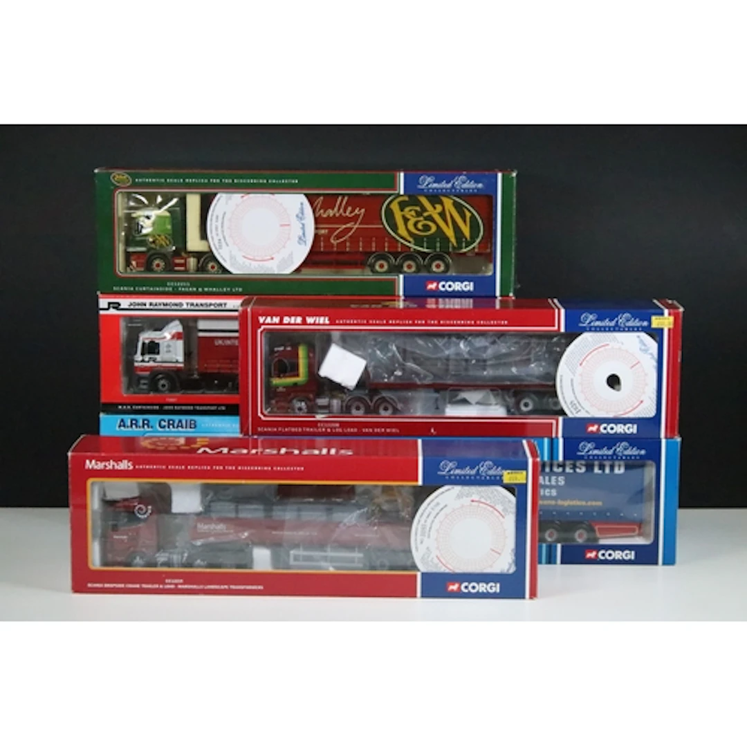 Six boxed 1/50 Corgi ltd edn diecast haulage models to inclu...