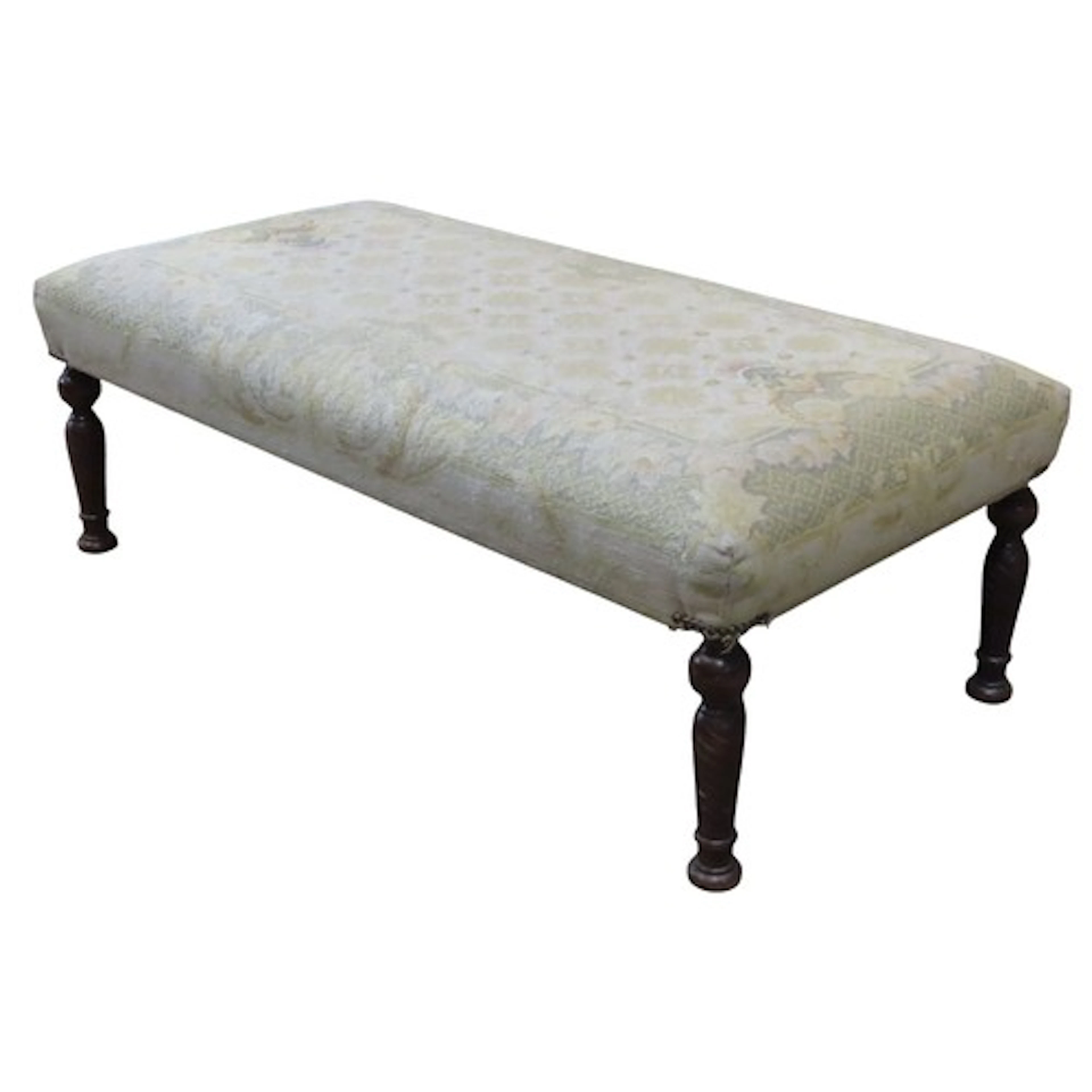 A large Victorian style centre stool of rectangular form wit...