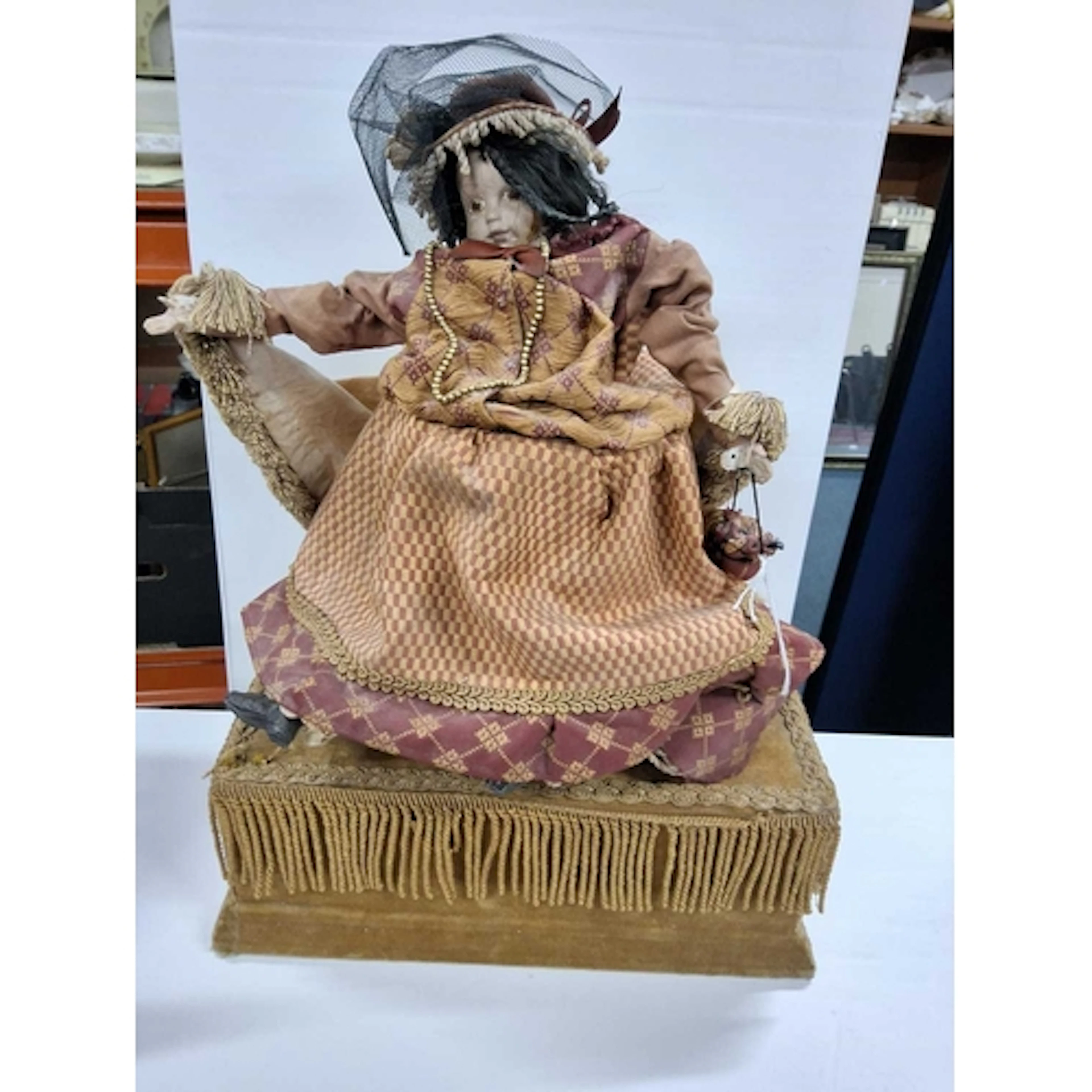 A 19TH CENTURY FRENCH AUTOMATON DOLL FOR RESTORATION, the do...