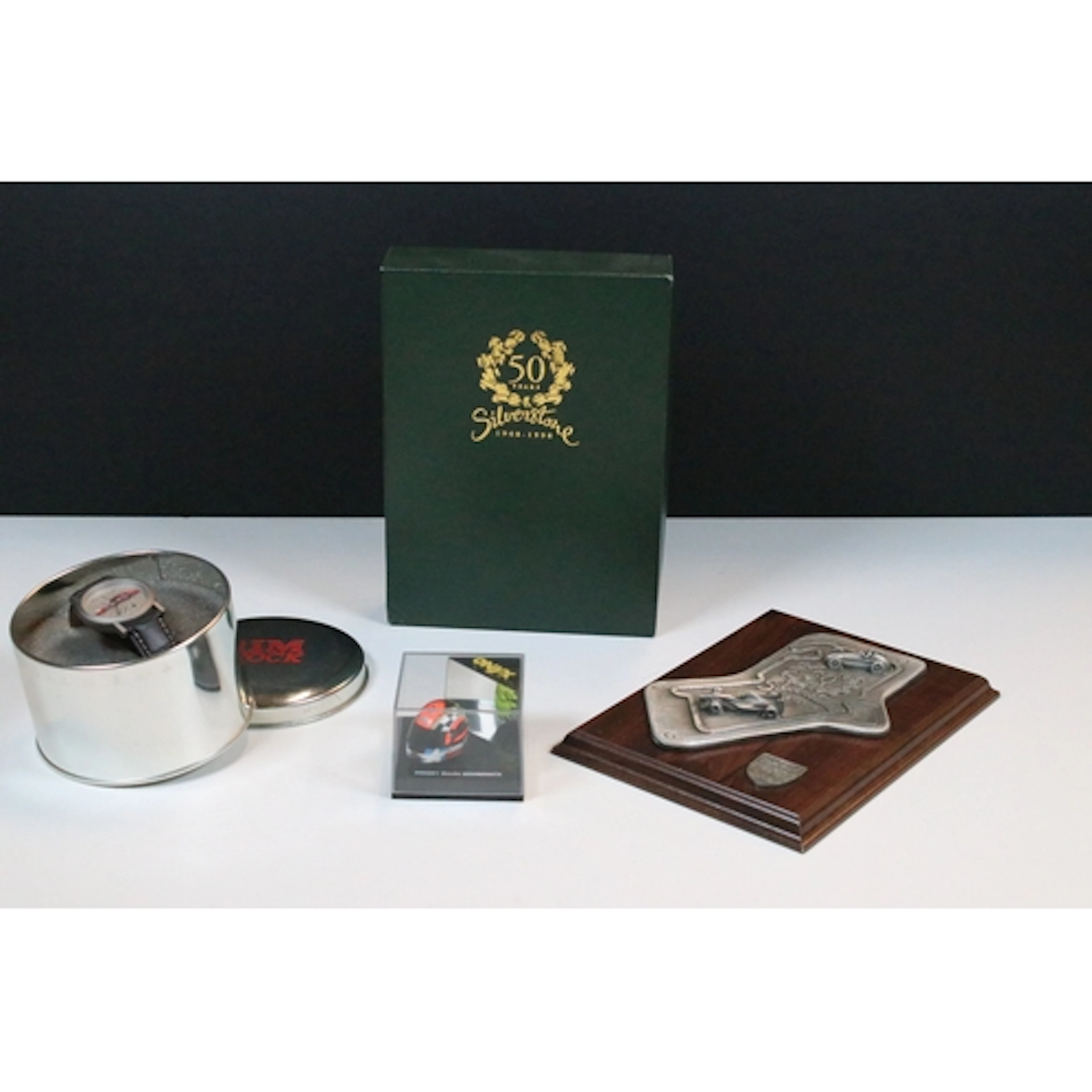Silverstone 50th anniversary plaque, dated 1998, presented i...