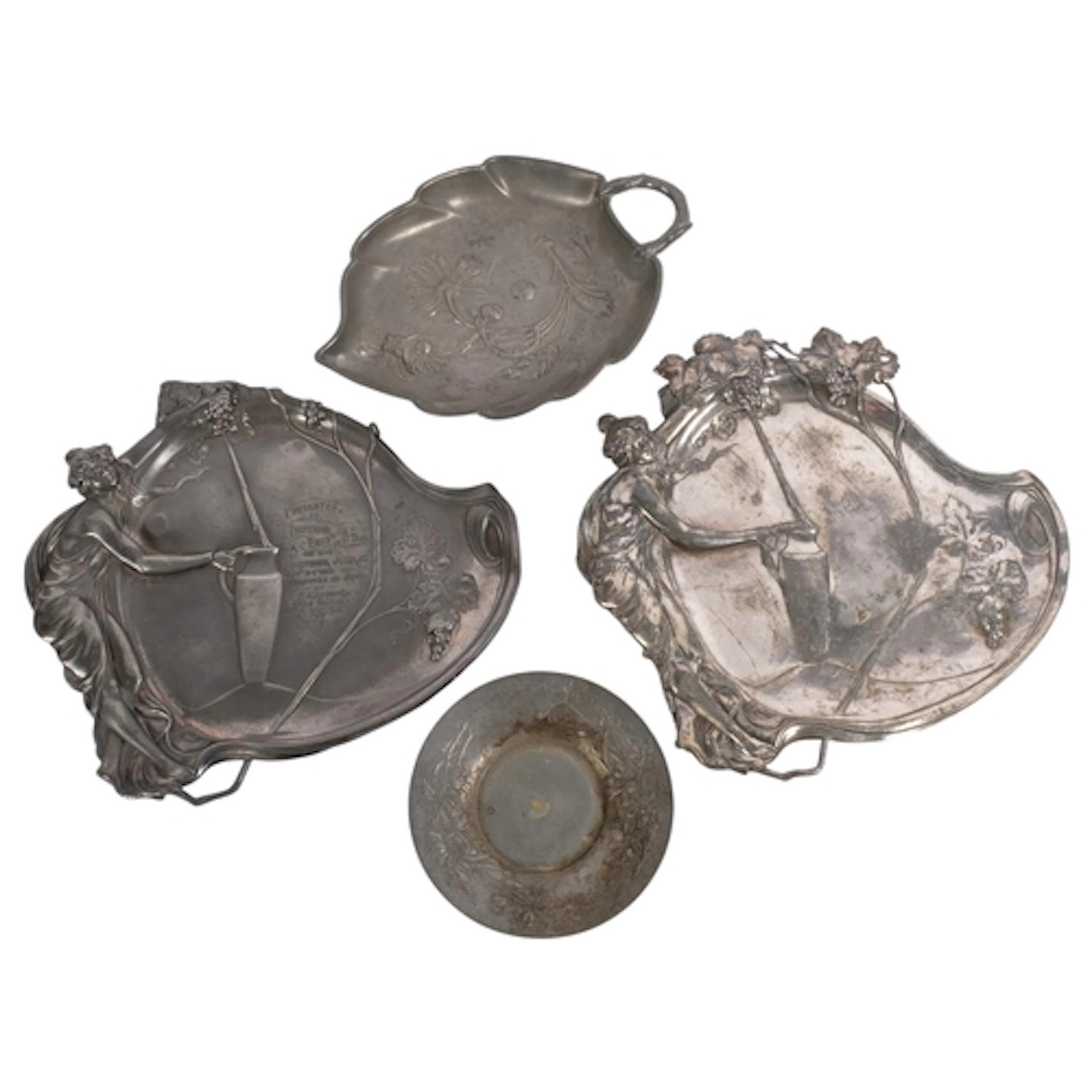 WMF - An Art Nouveau Britannia metal tray or wall plaque, de...