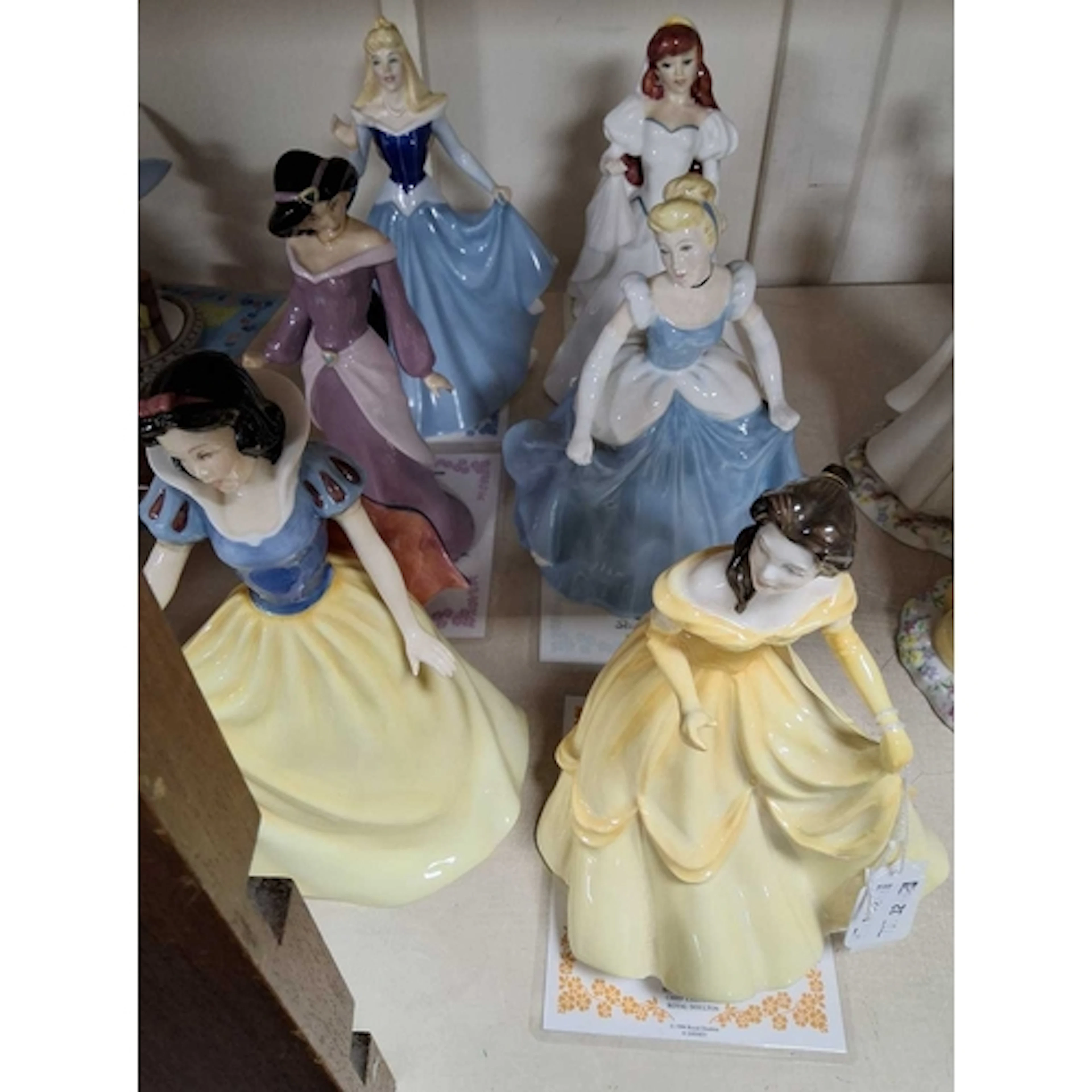 SIX LIMITED EDITION ROYAL DOULTON FIGURES FROM THE DISNEY PR...