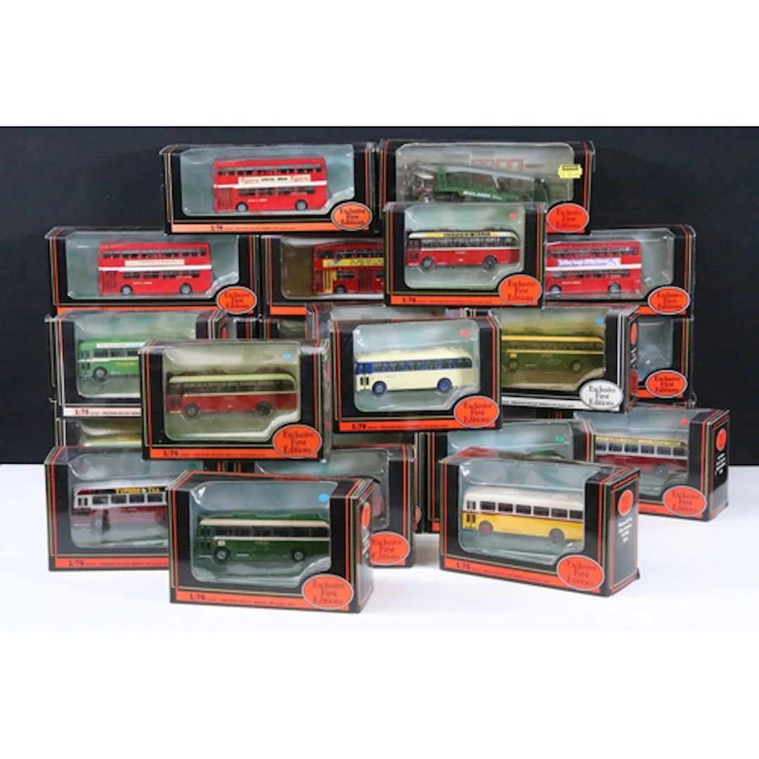 25 Boxed EFE Exclusive First Editions diecast model buses to...