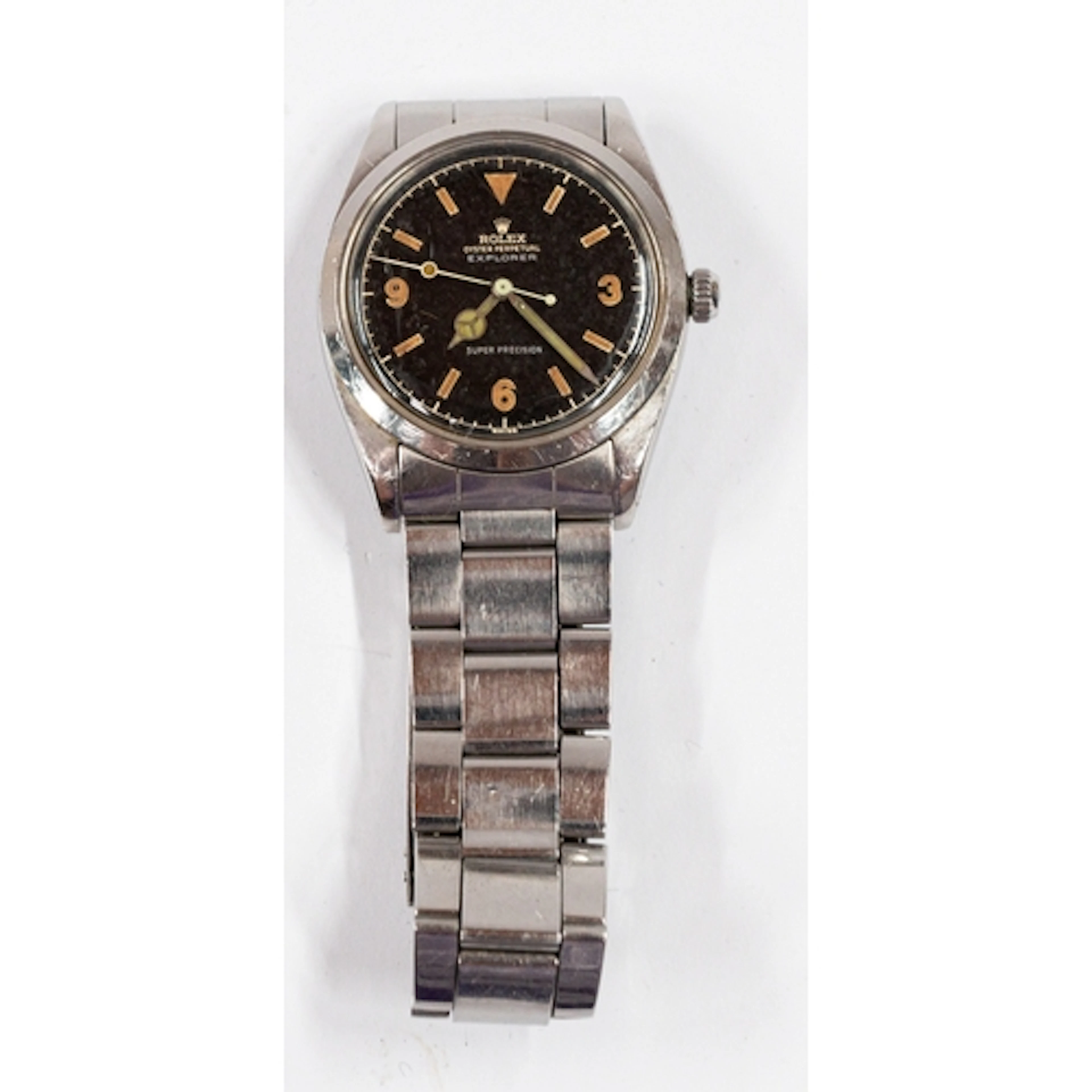 Watches: Watches: Rolex Explorer in stainless steel, black ...