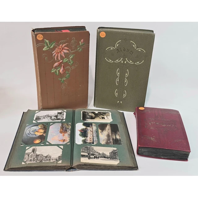 Four well filled vintage albums of 19th and early 20th centu...