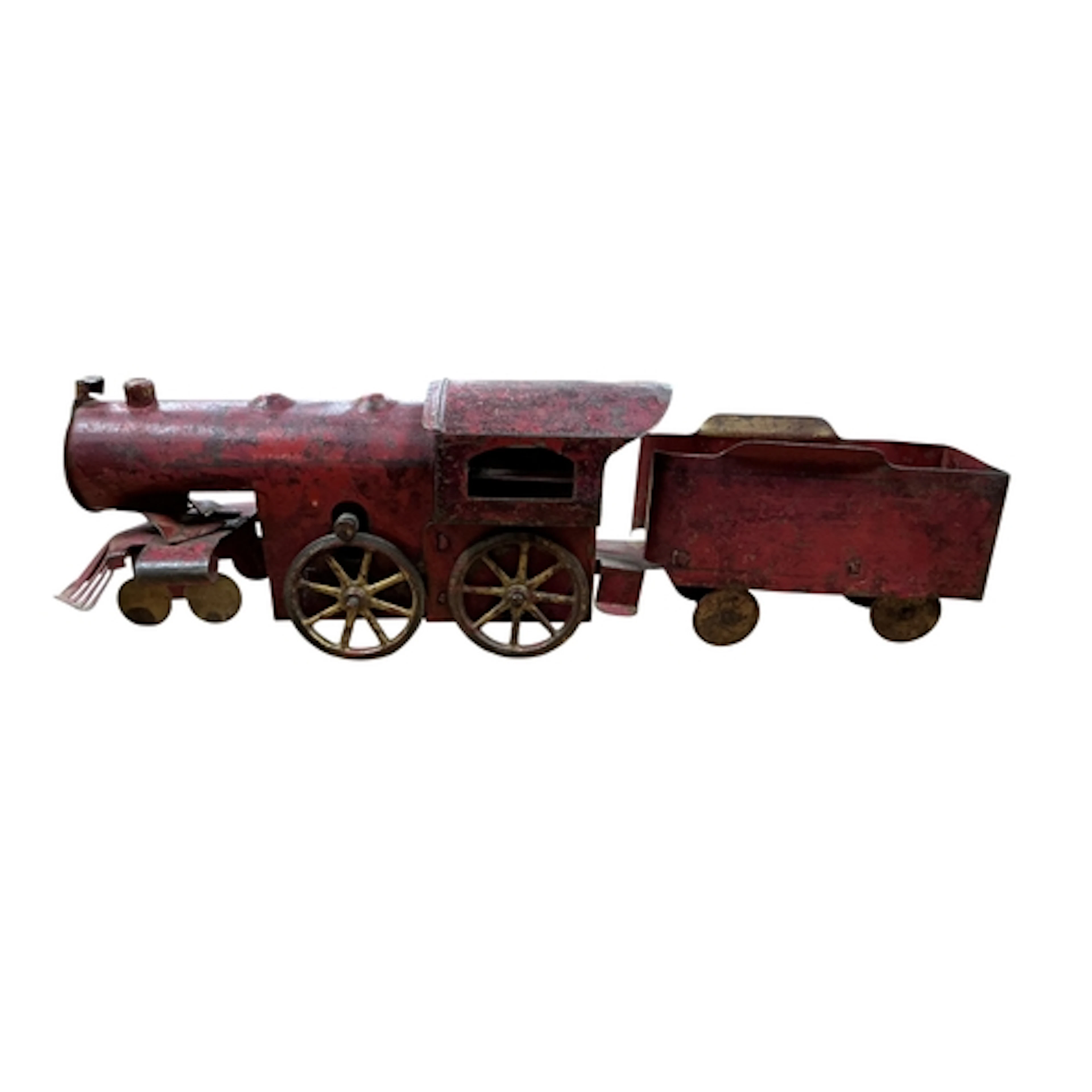 An early 20th century friction drive tinplate carpet locomot...