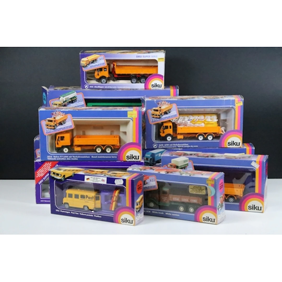 Ten boxed Siku haulage and commercial diecast models to incl...