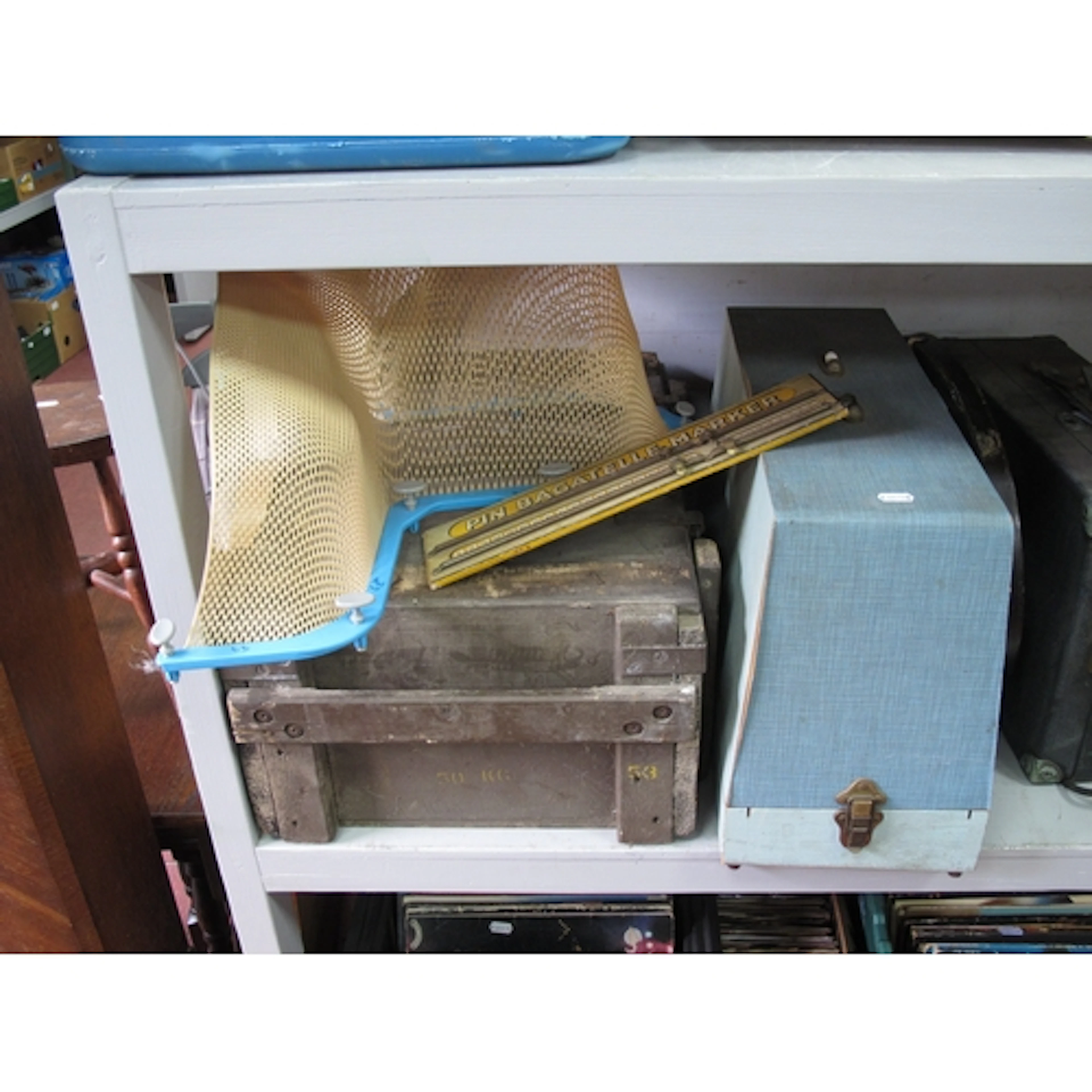 Mixed collection, including vintage Pin Bagatelle board with...