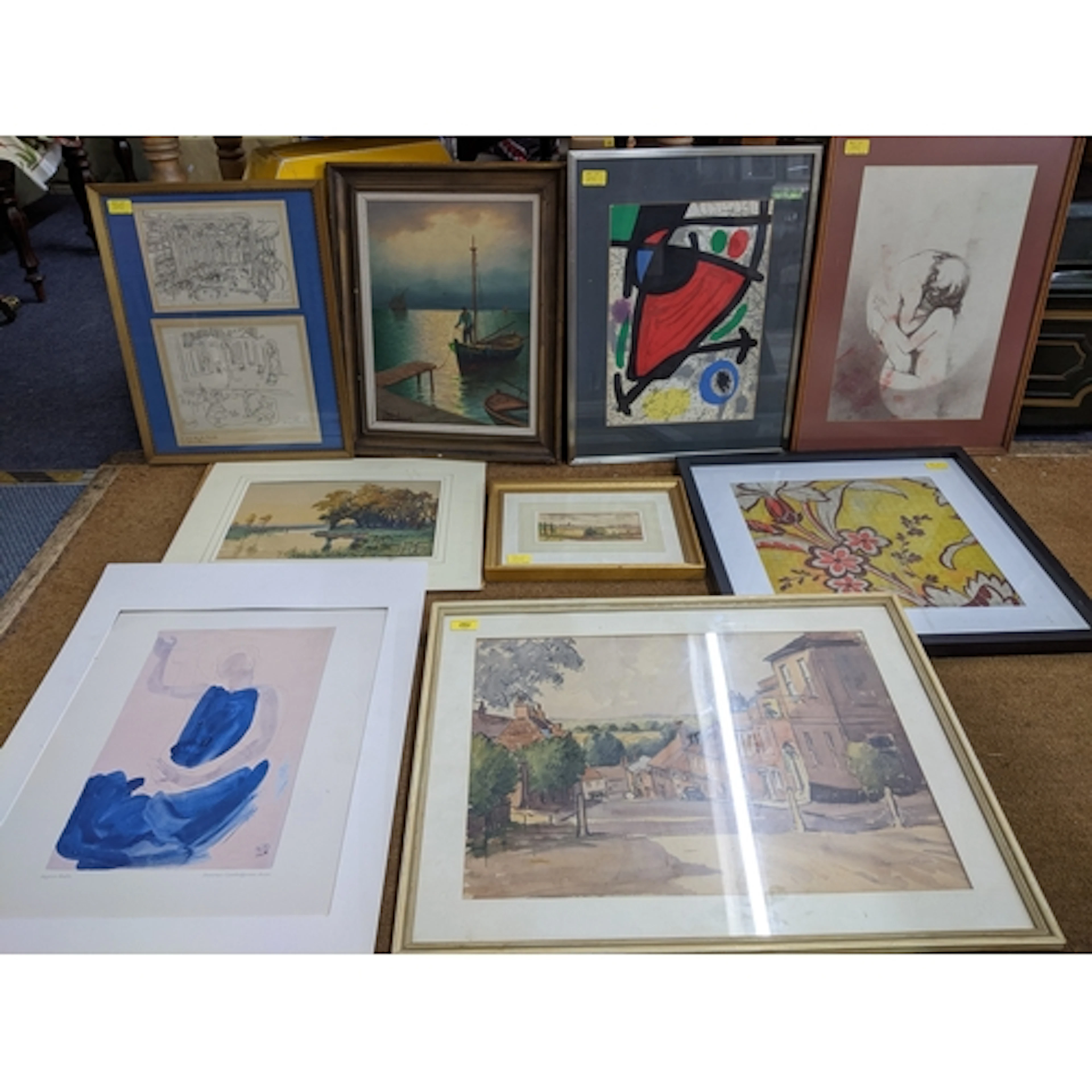 A mixed group of paintings to include Steven Spurrier RA (Br...
