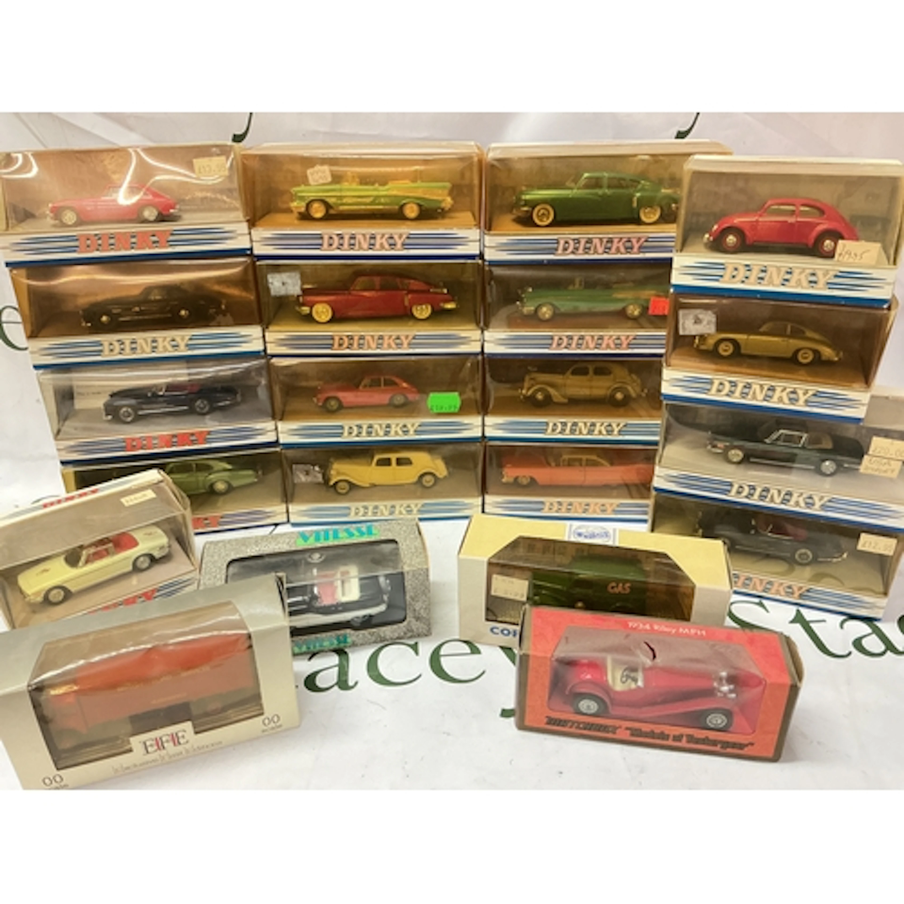 A Box Containing Mostly Matchbox/Dinky Boxed Diecast. No Res...