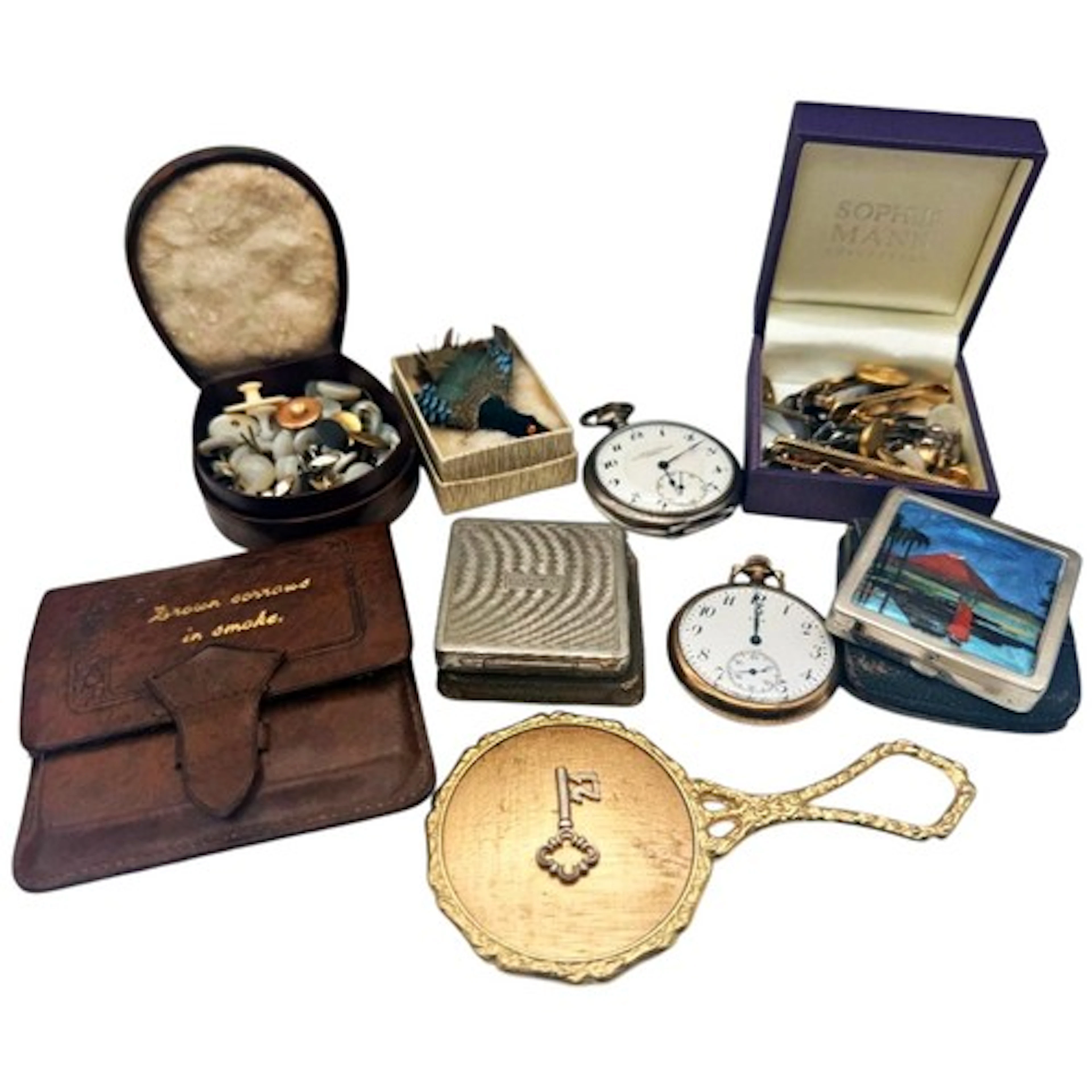 A group of various collectables to include an Italian silver...