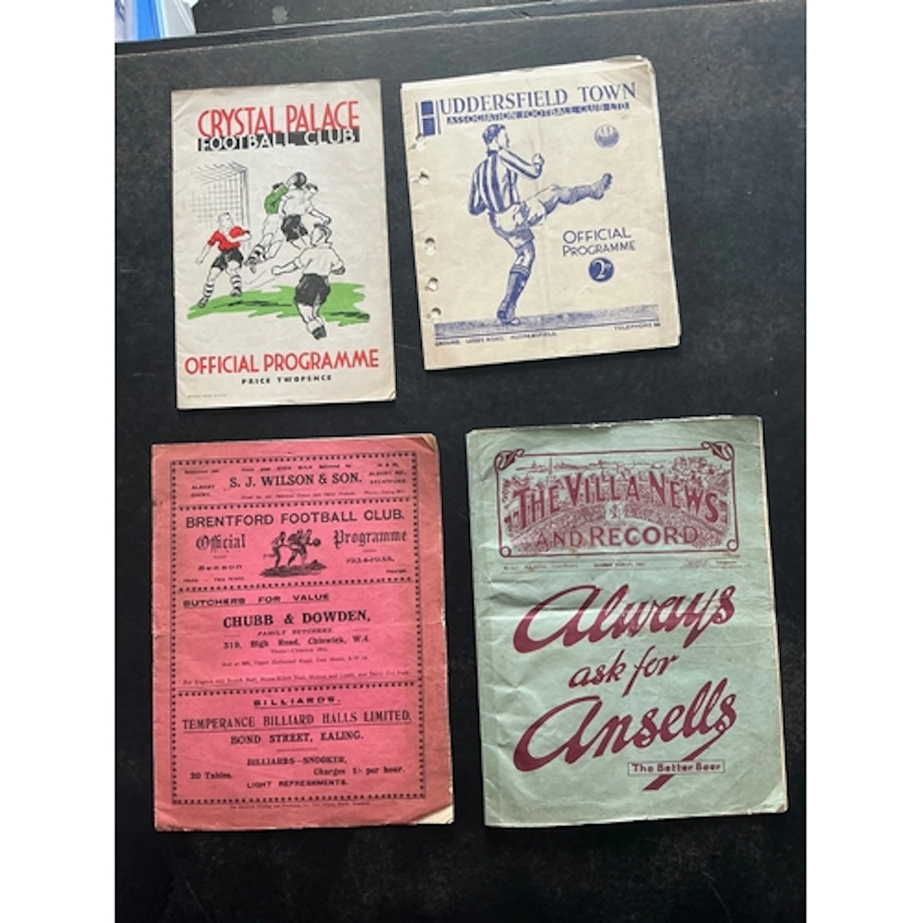 Pre War Football Programmes: 38/39 Crystal Palace v Walsall ...