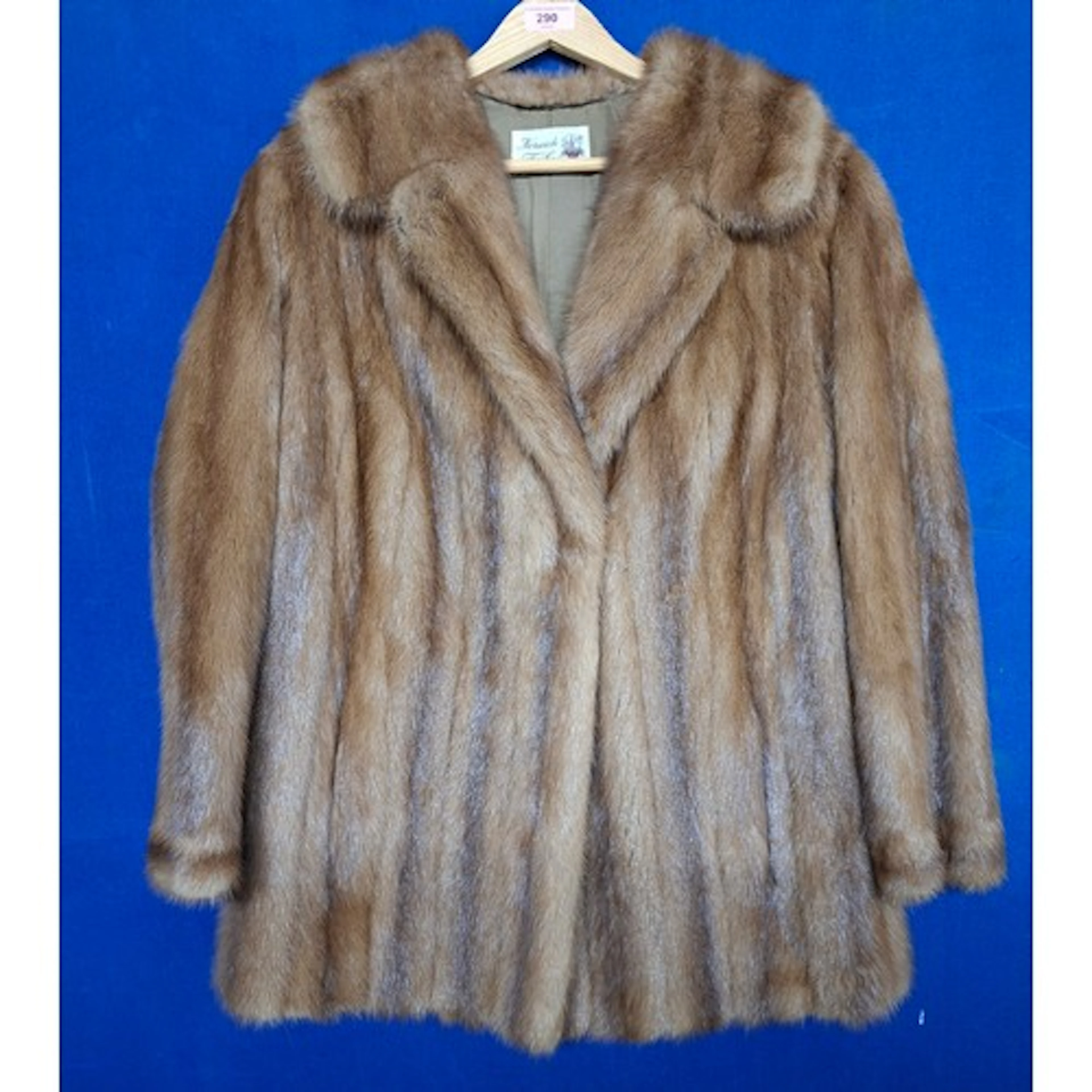 A 1970's Norwich Fur Company brown mink coat, approx 40" che...