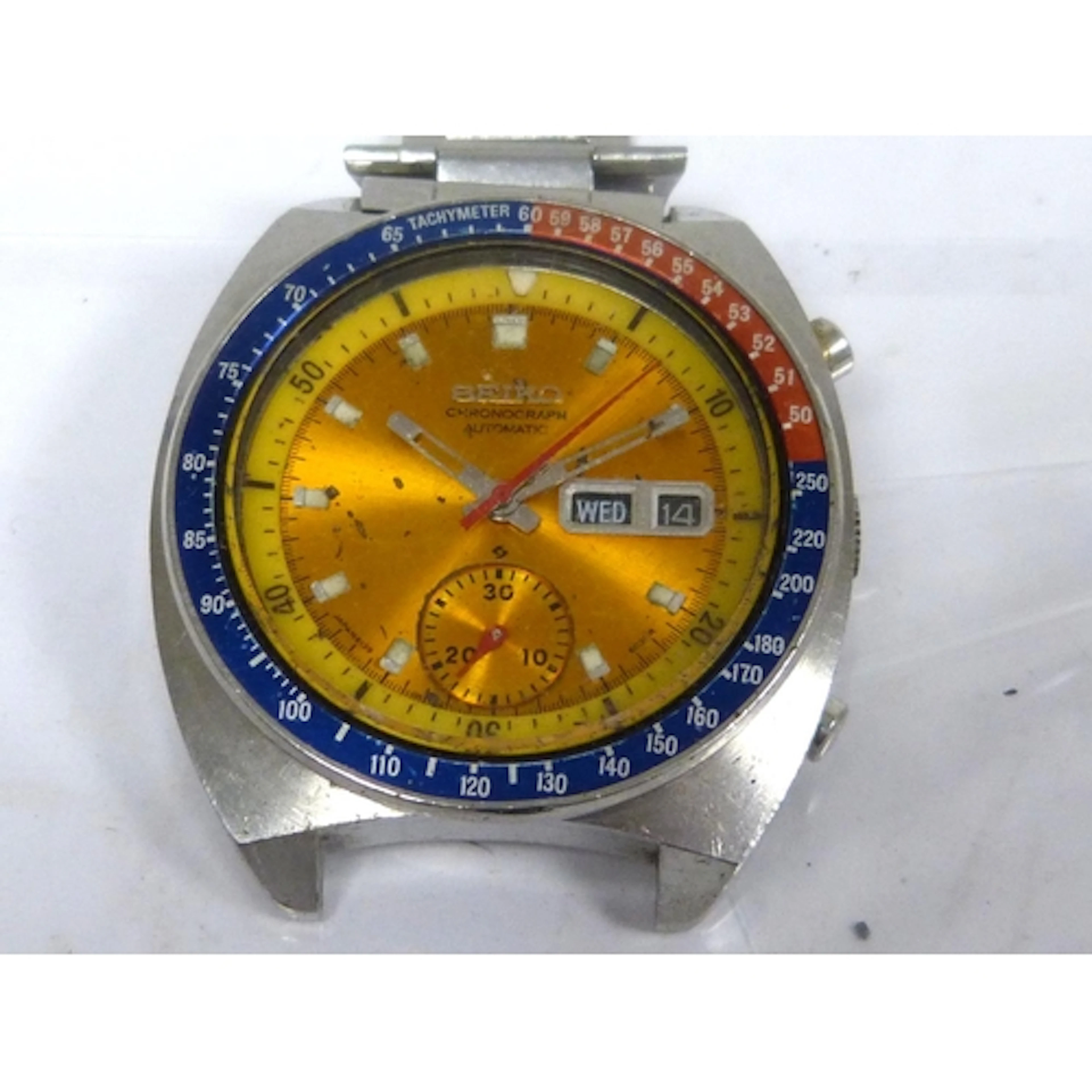 Seiko men's 6139-6002 Pogue automatic chronograph day date d...