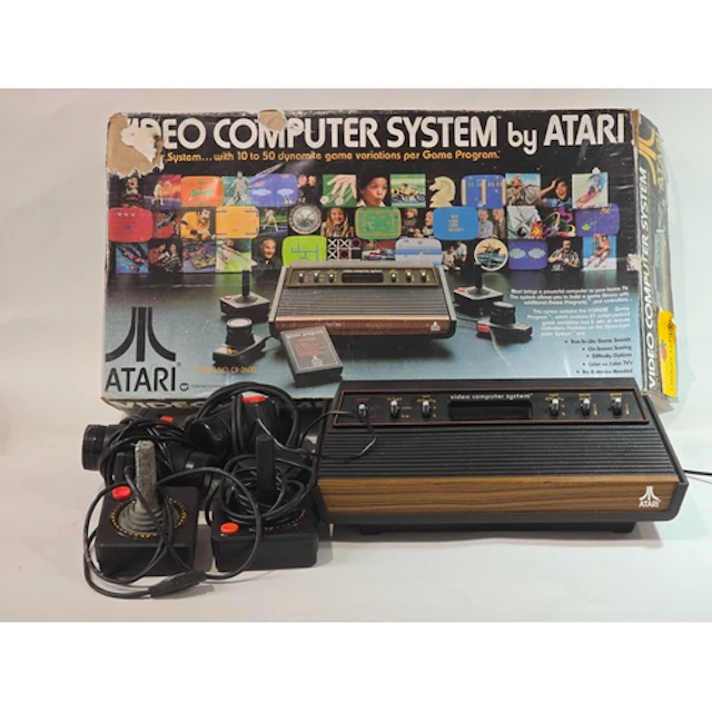Vintage Atari Video Computer System CX-2600 gaming console. ...