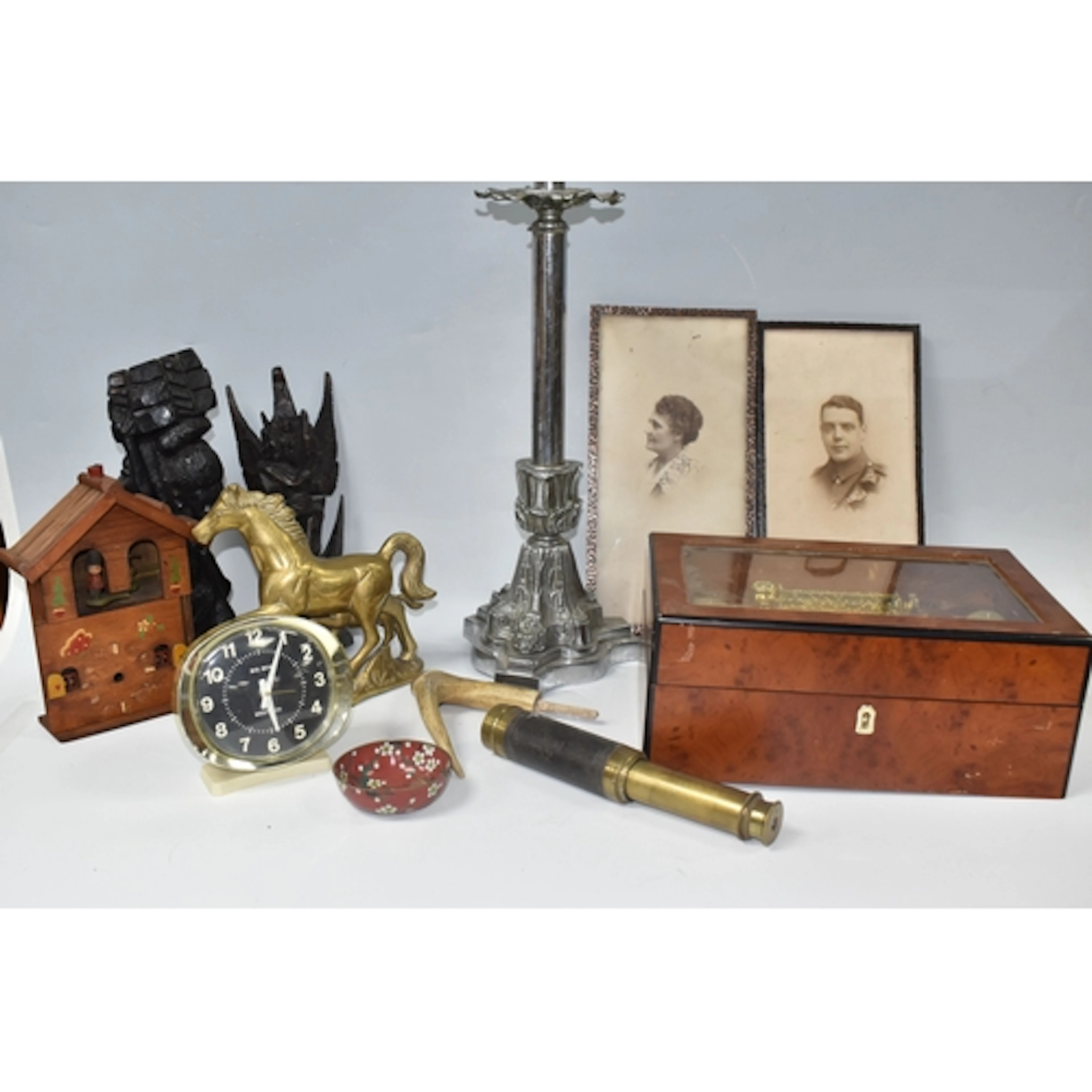 A BOX OF MISCELLANOEUS ITEMS to include a battery powered mu...