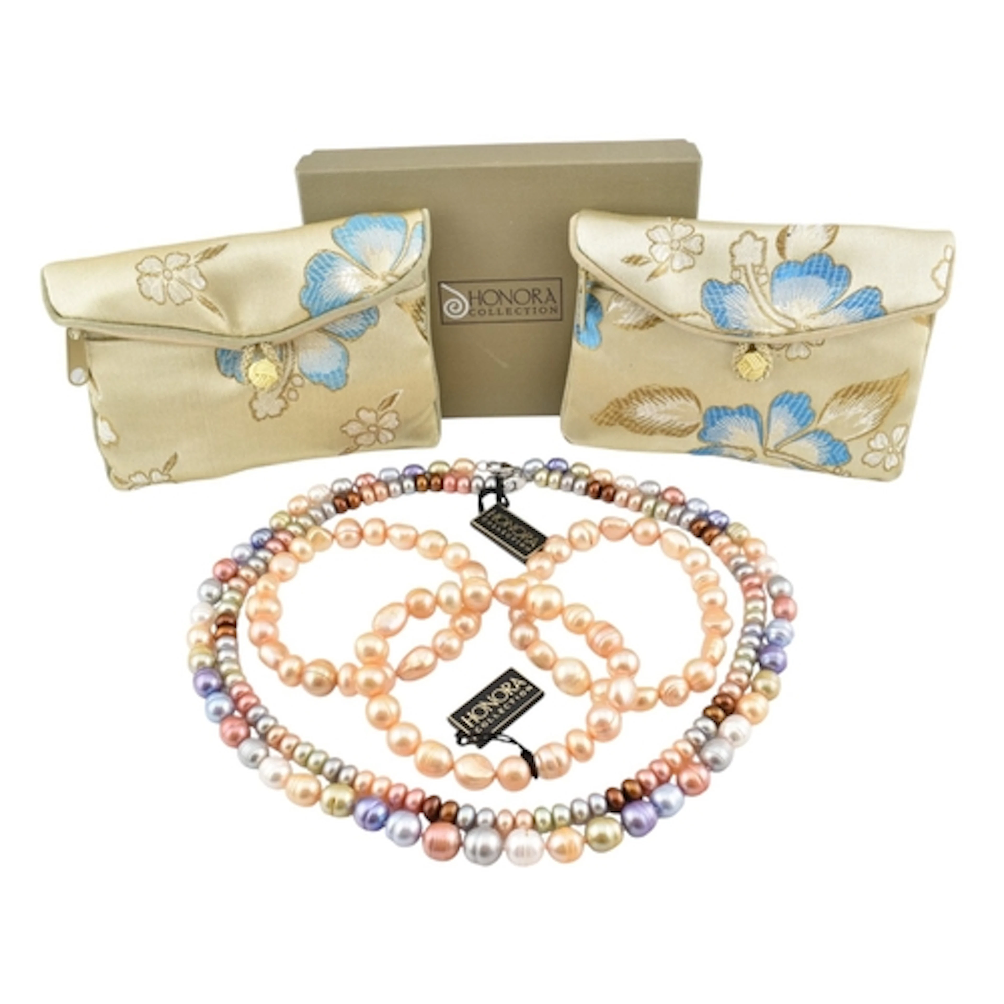 A selection of Honora freshwater cultured pearl necklaces an...