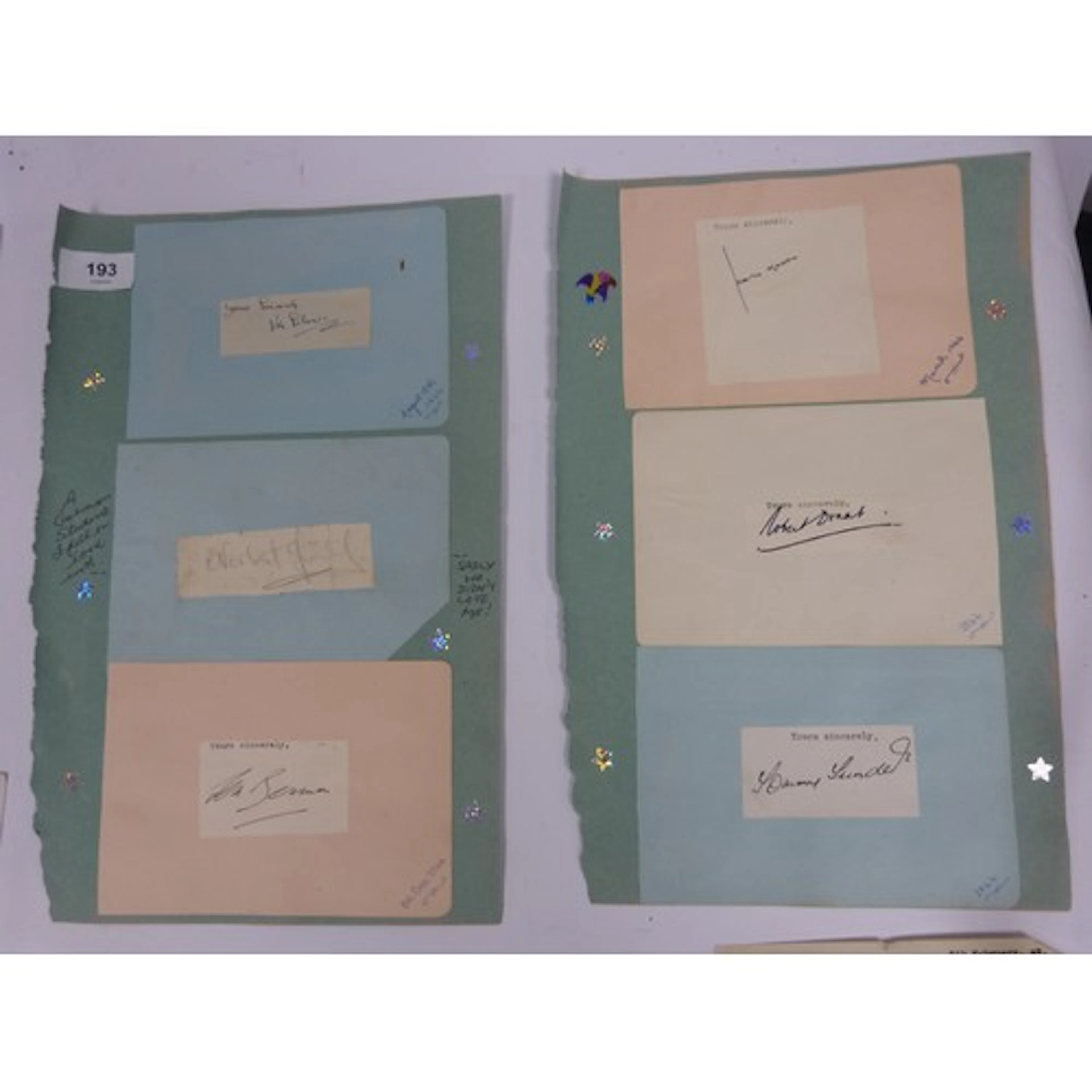 Collection of photographs and postcards, some signed, to inc...