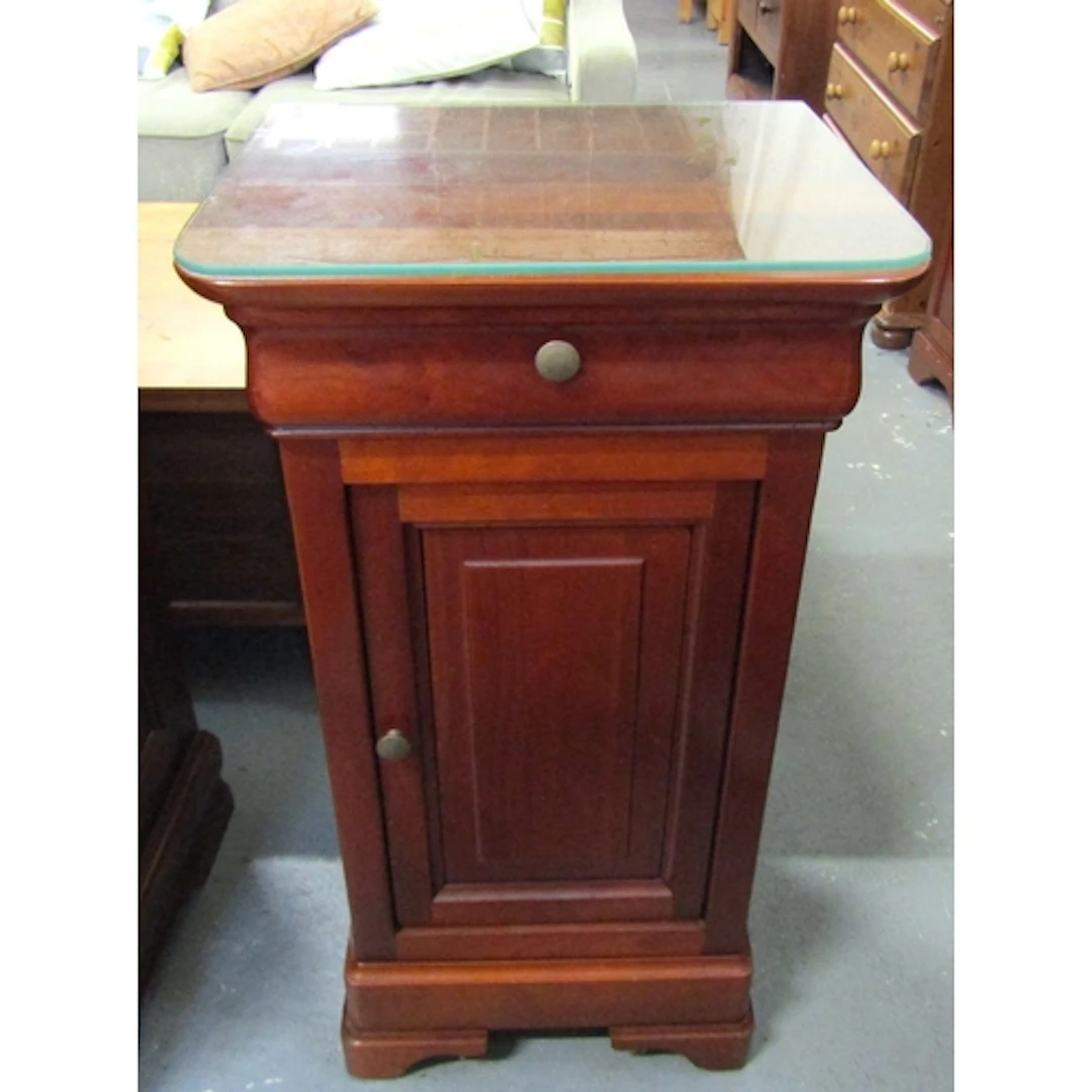 Single Drawer Mahogany Side Locker with Cupboard to Base Sha...