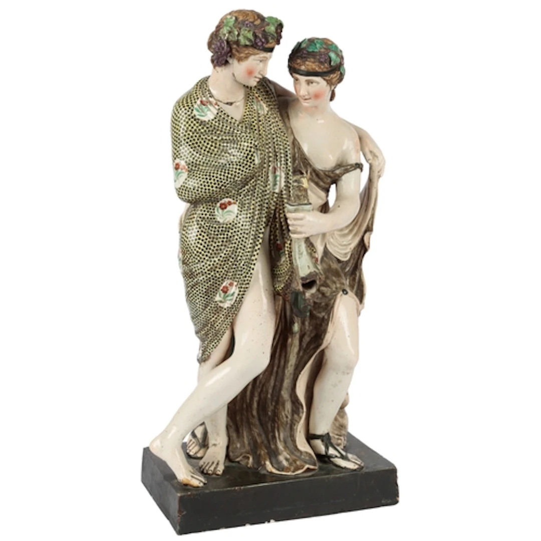 A Staffordshire Pearlware figural wine cistern, attributed t...