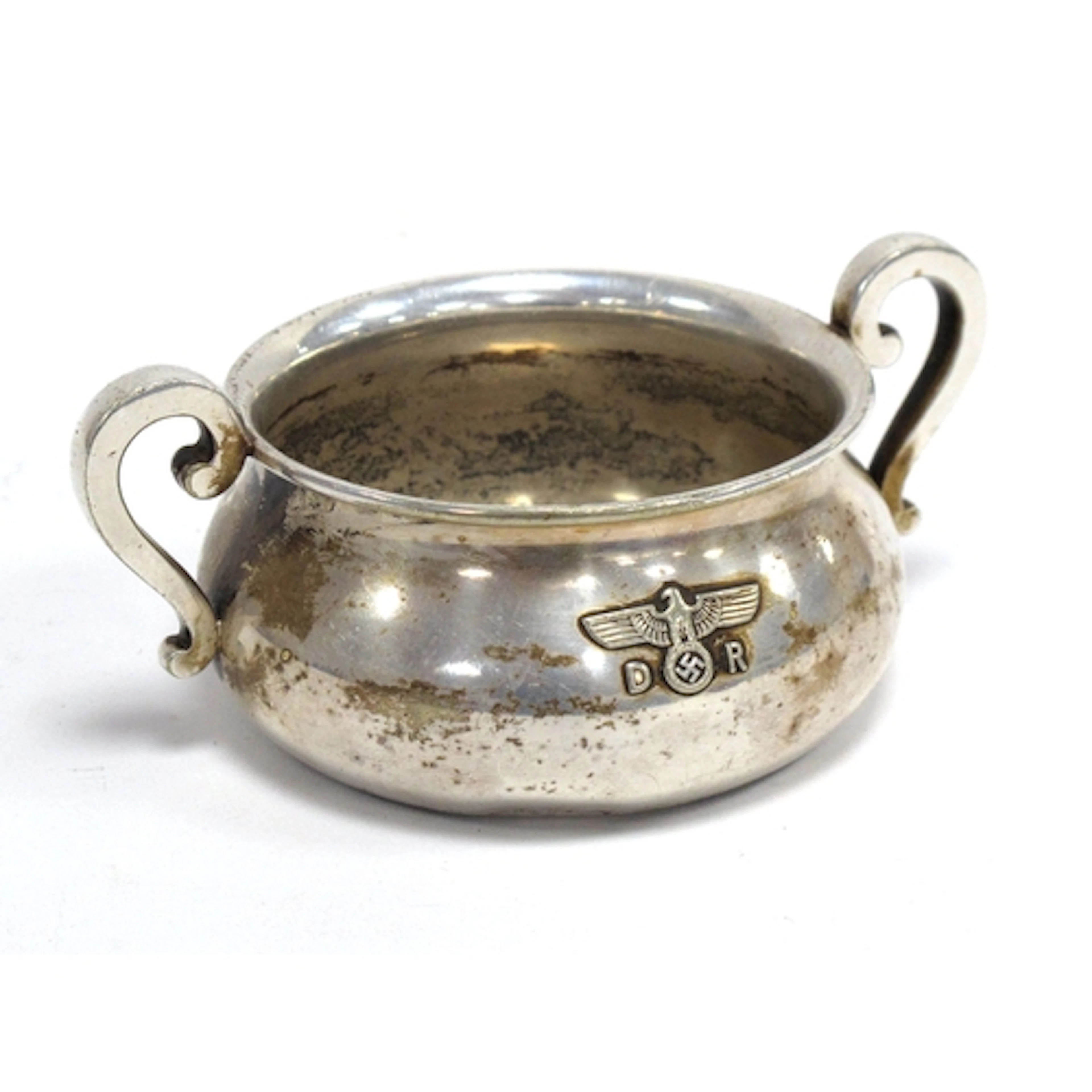 Third Reich German National Railway Sugar Bowl, two handled,...