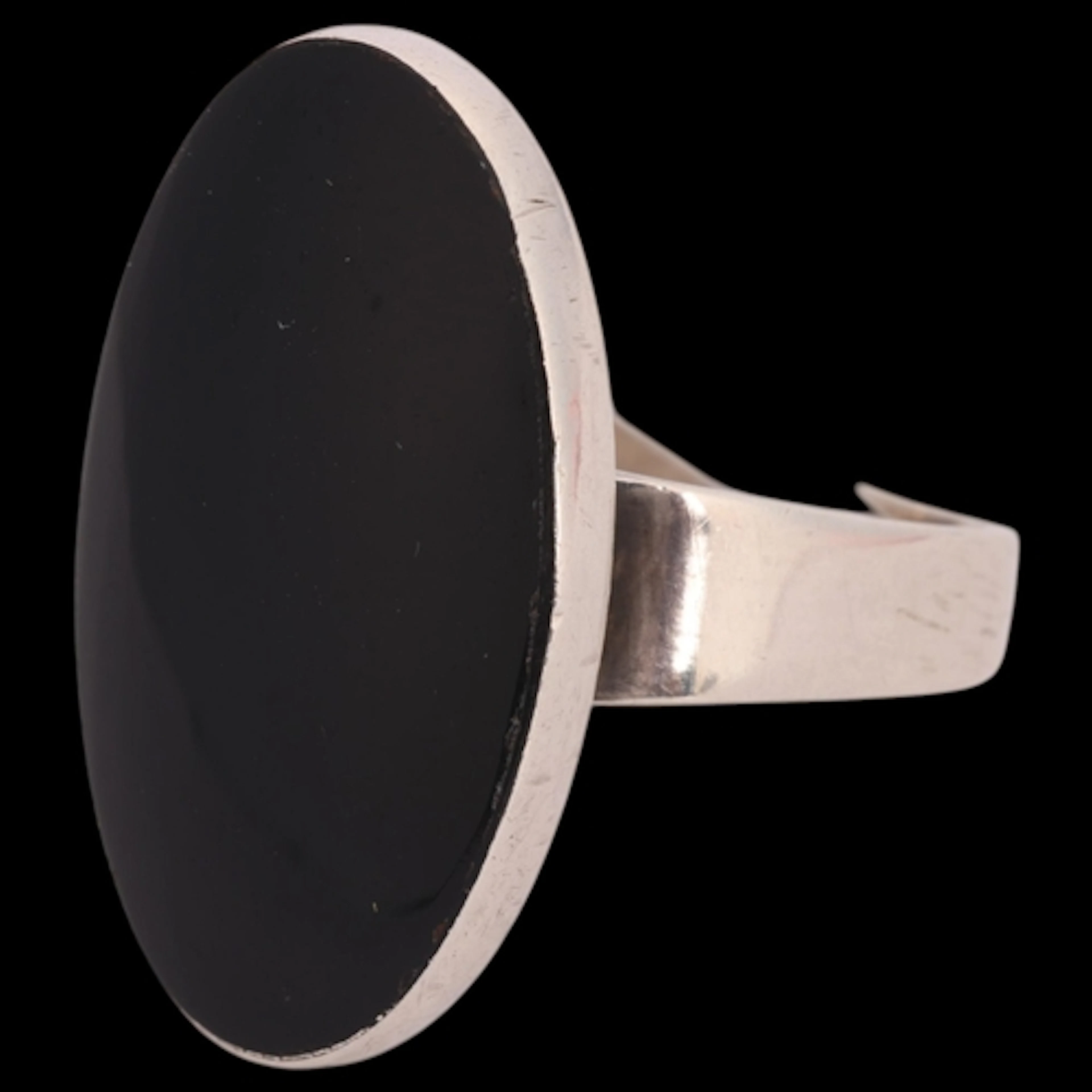 JENS E BIJOUTERIE - a Danish modernist sterling silver black...