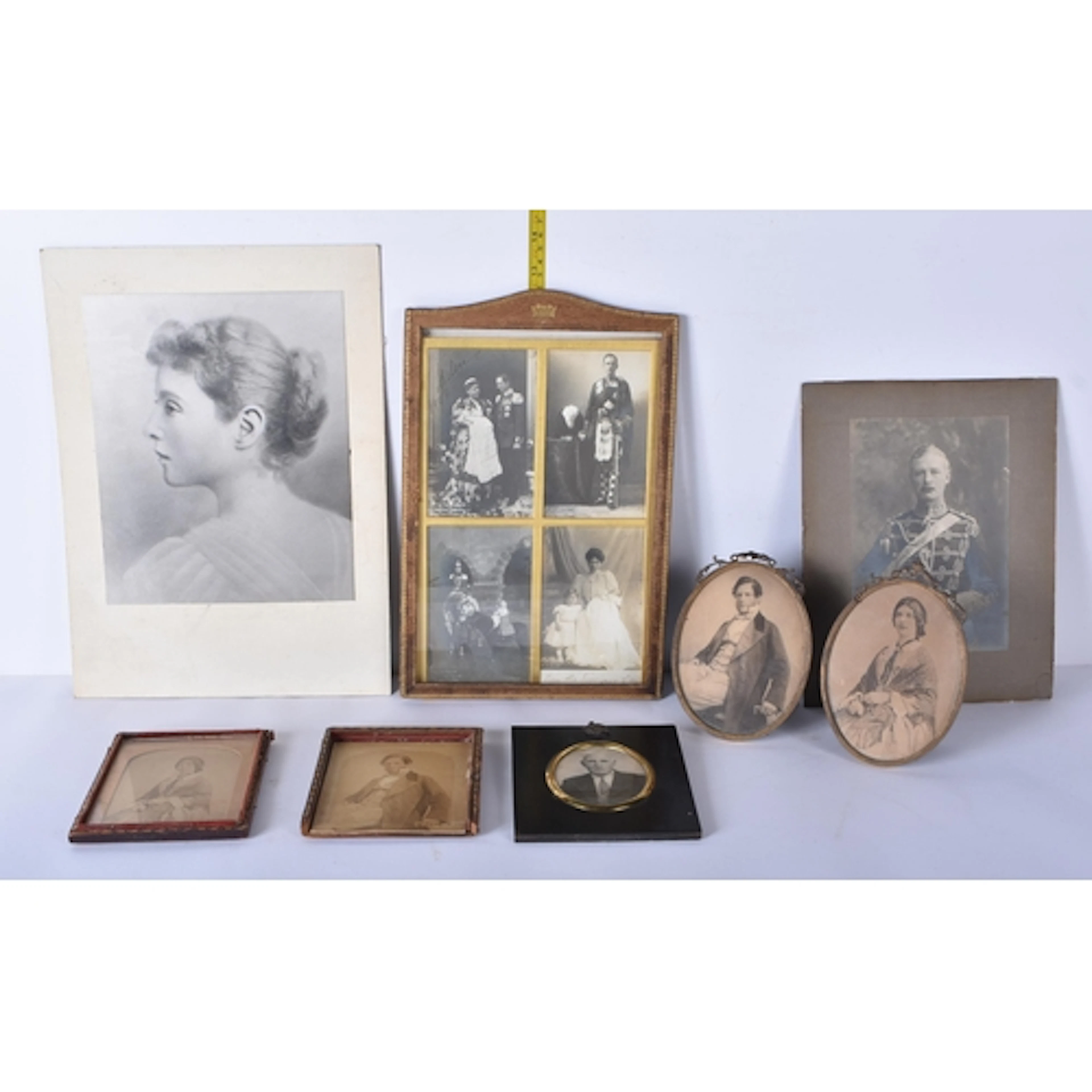 A collection of framed miniature portraits and photographs 3...