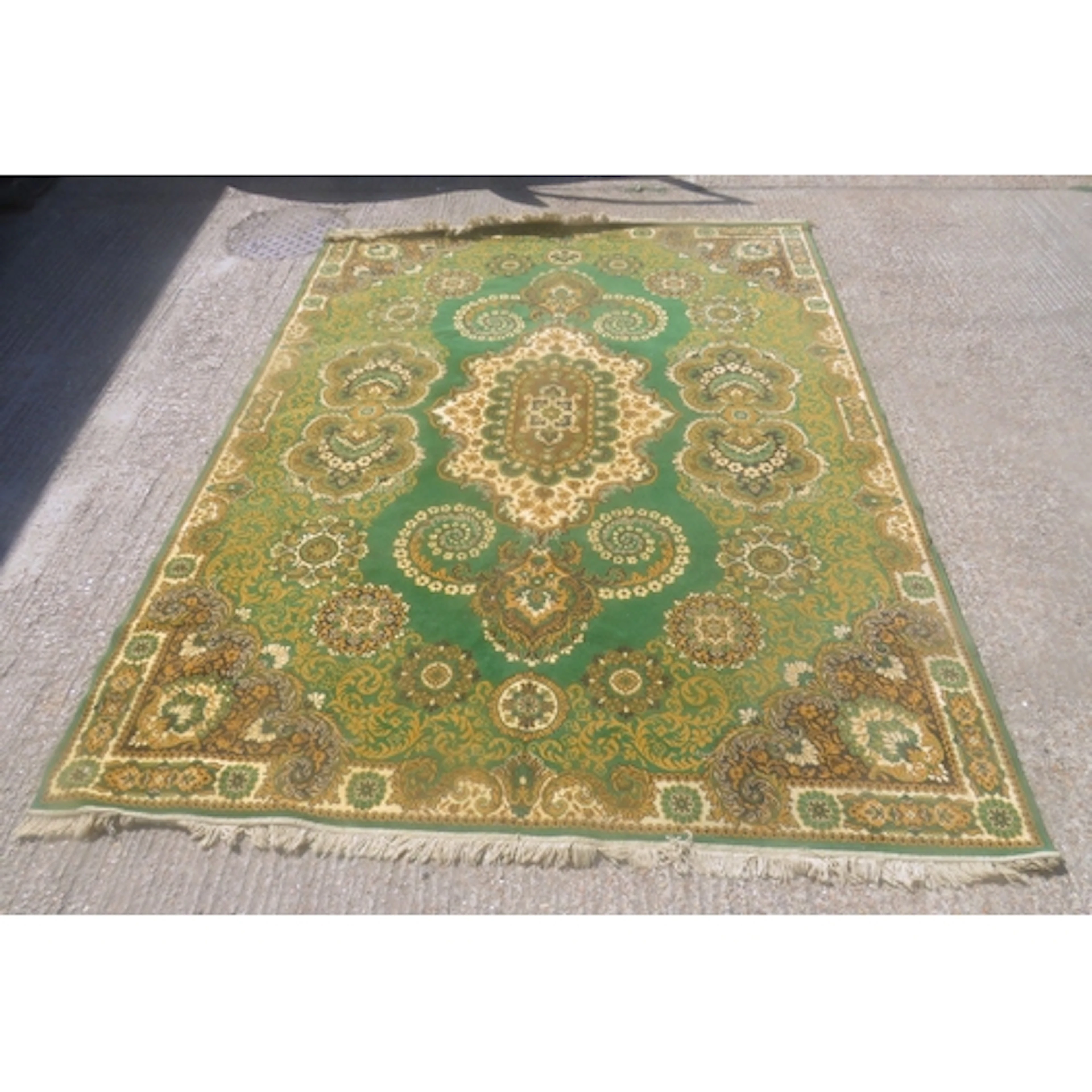 Large Reproduction Moroccan Rug, made in Belgium, tassel end...