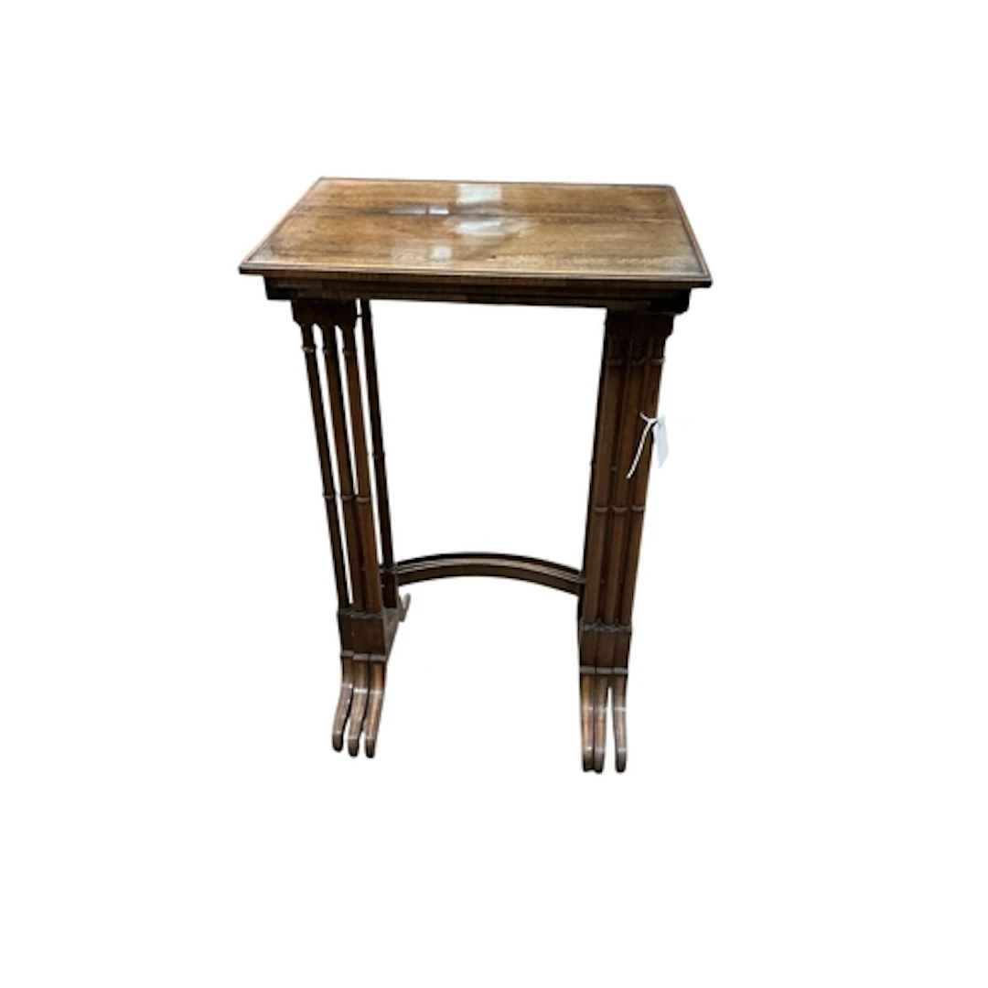 A nest of three Regency rosewood occasional tables, width 45...
