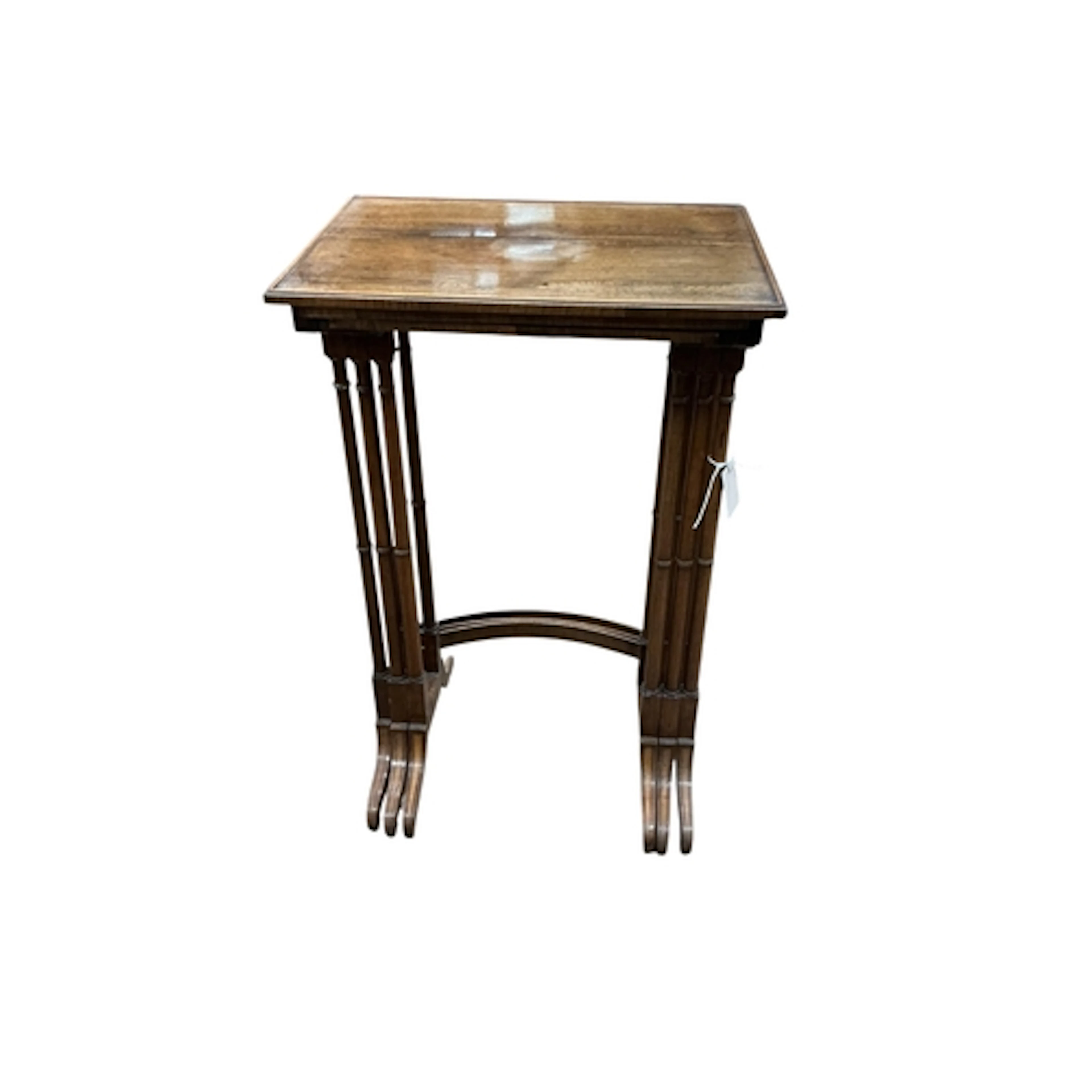 A nest of three Regency rosewood occasional tables, width 45...