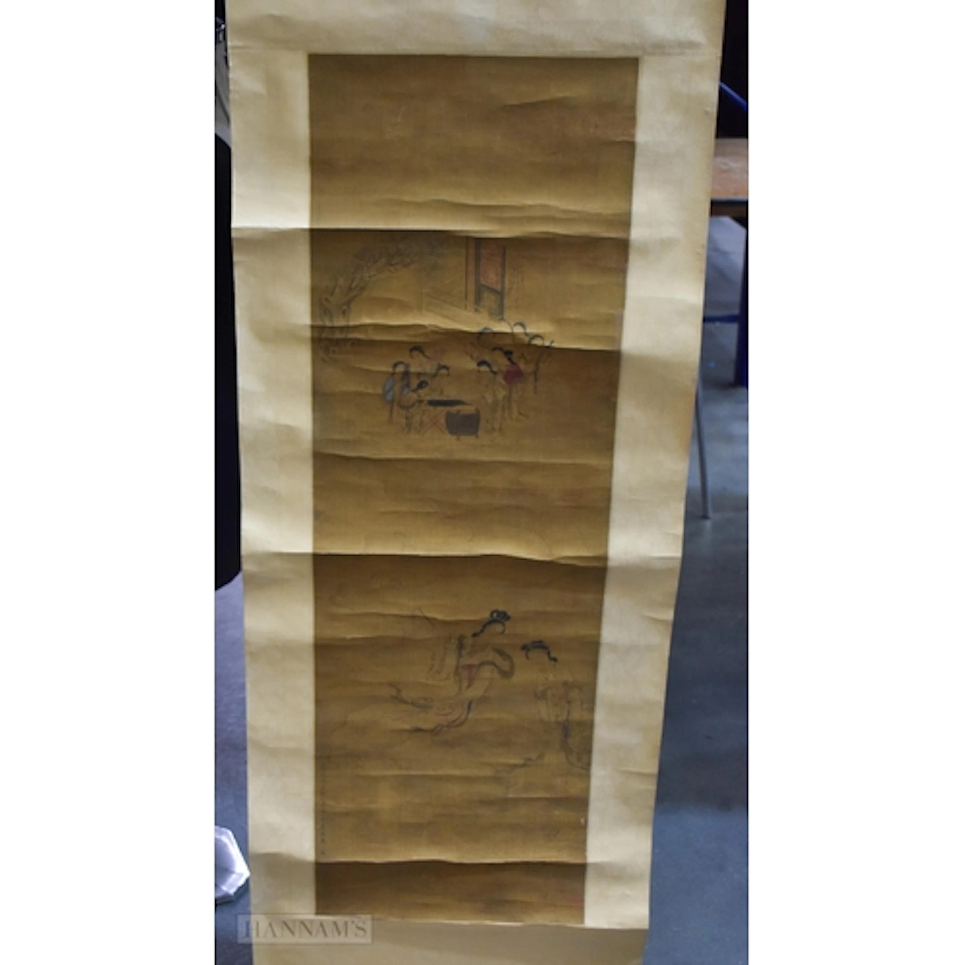 AN 18TH CENTURY CHINESE HANGING IMMORTAL PAINTED SCROLL Qing...